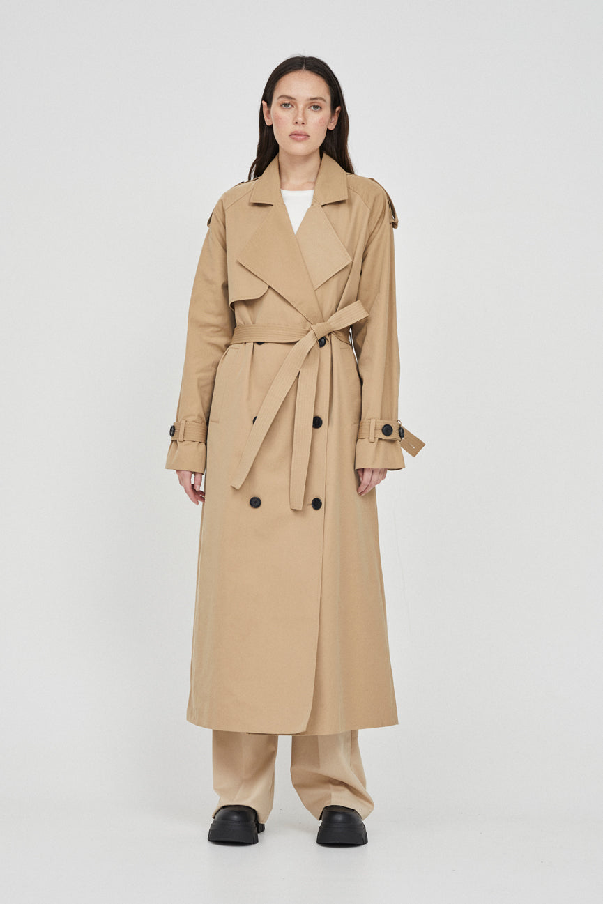 Bentley Classic Cotton Trench Coat - Sandstone