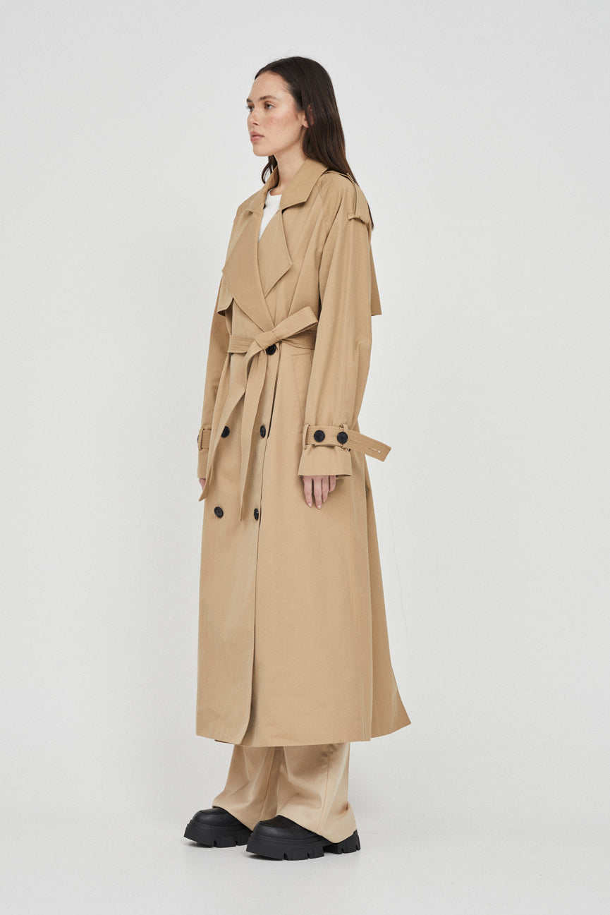 Bentley Classic Cotton Trench Coat - Sandstone