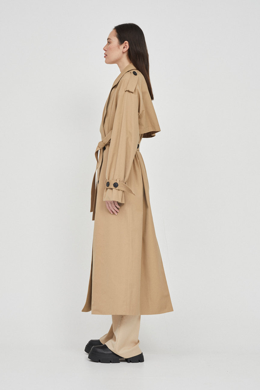 Bentley Classic Cotton Trench Coat - Sandstone