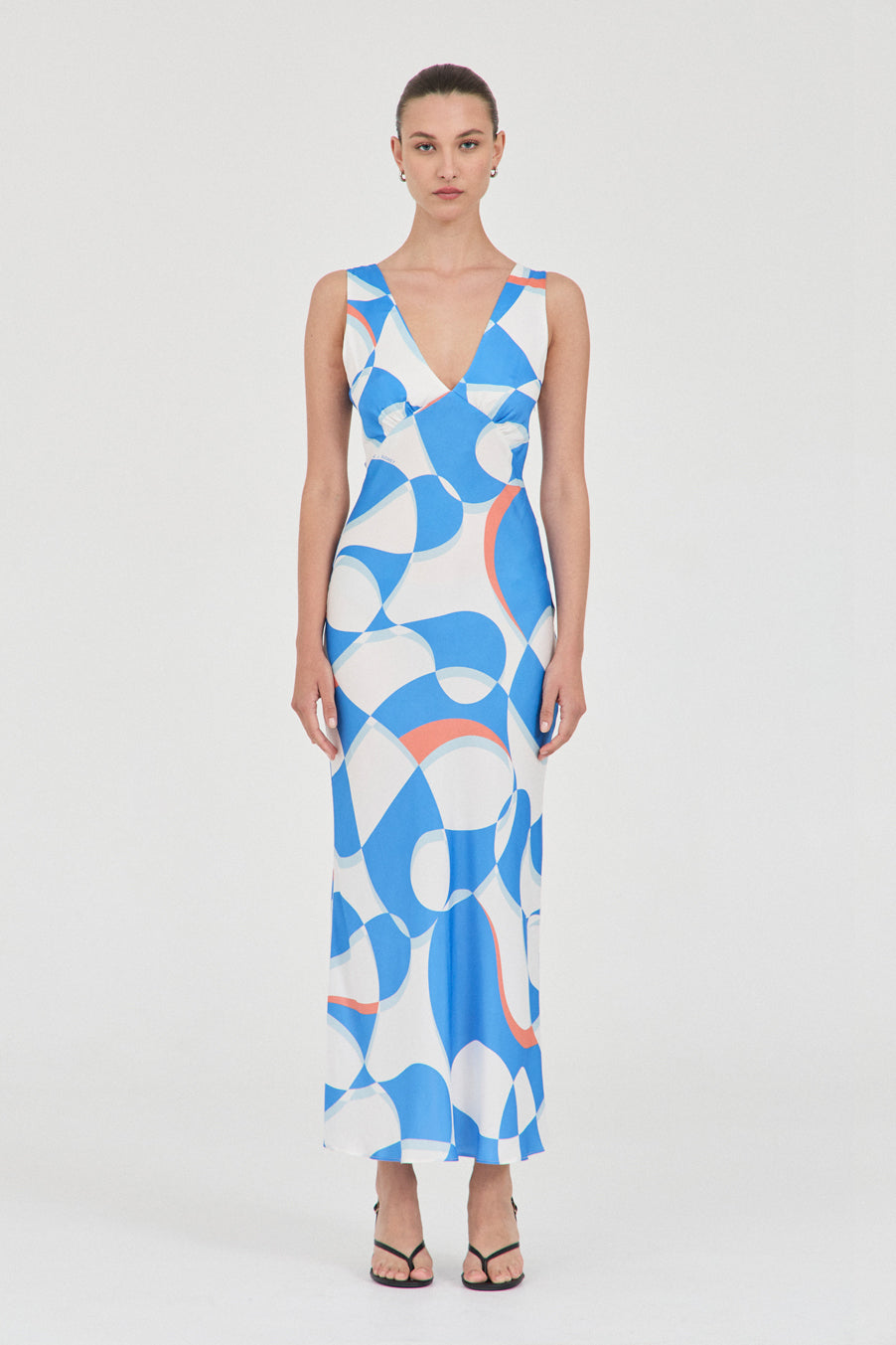 Evelyn Cupro Panel Dress - Print