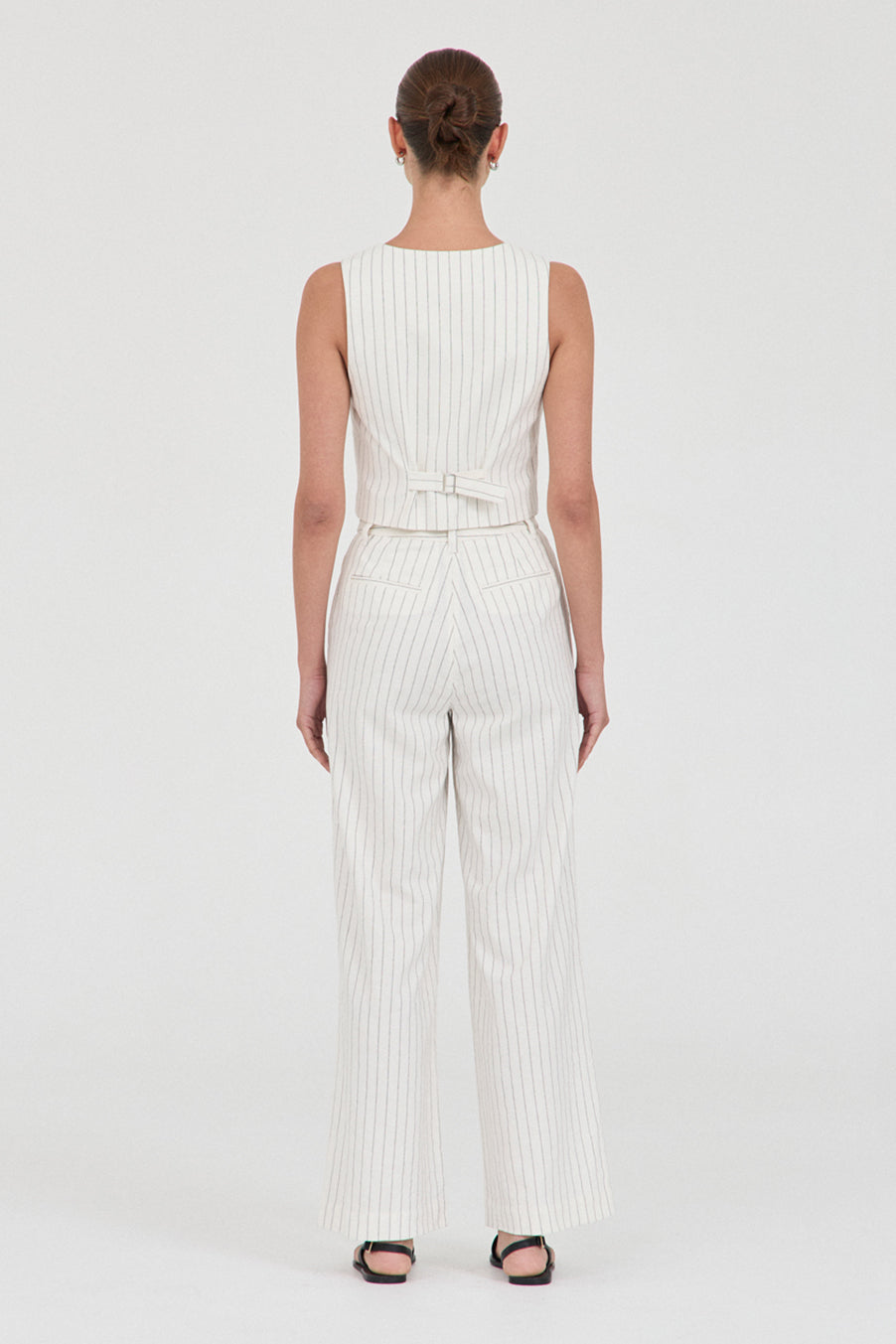 Jayden Stripe Waistcoat - White Stripe