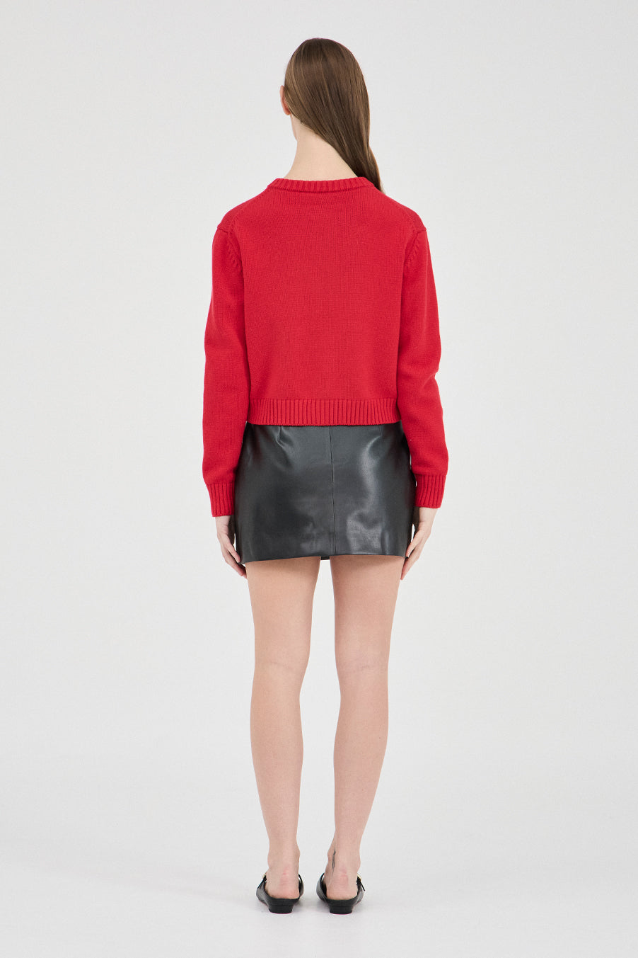 The Cotton Wool Knit Cardigan - Red