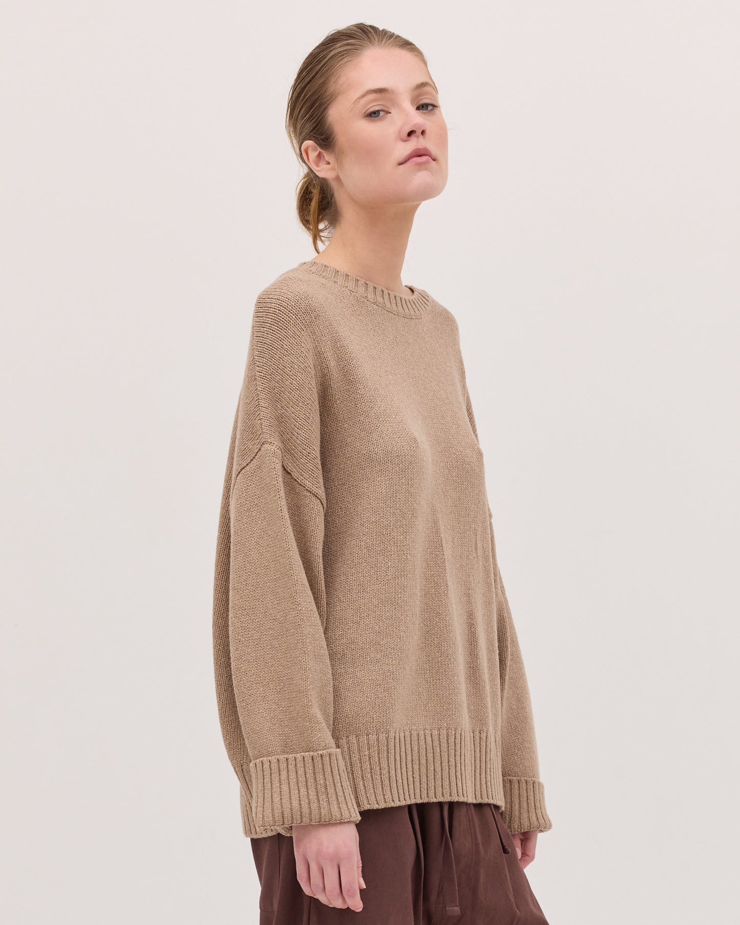 The Billow Sleeve Jumper - Sable