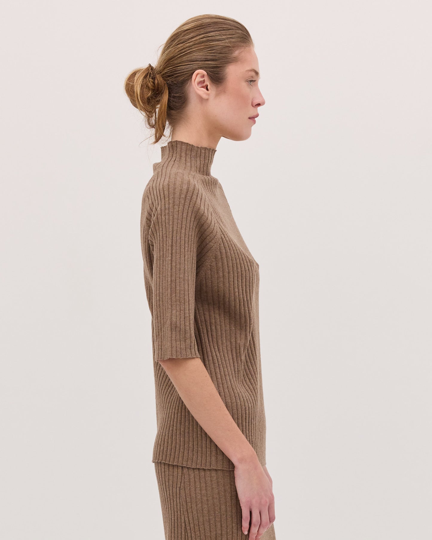 The Rib Knit Tee - Hazel