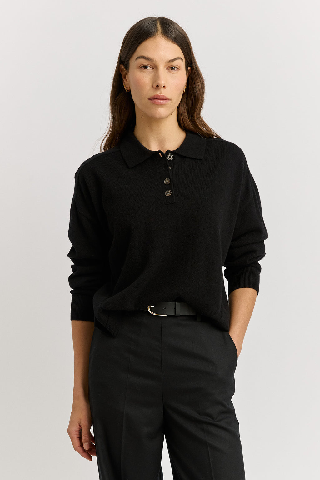 Fine Jersey Polo - Black