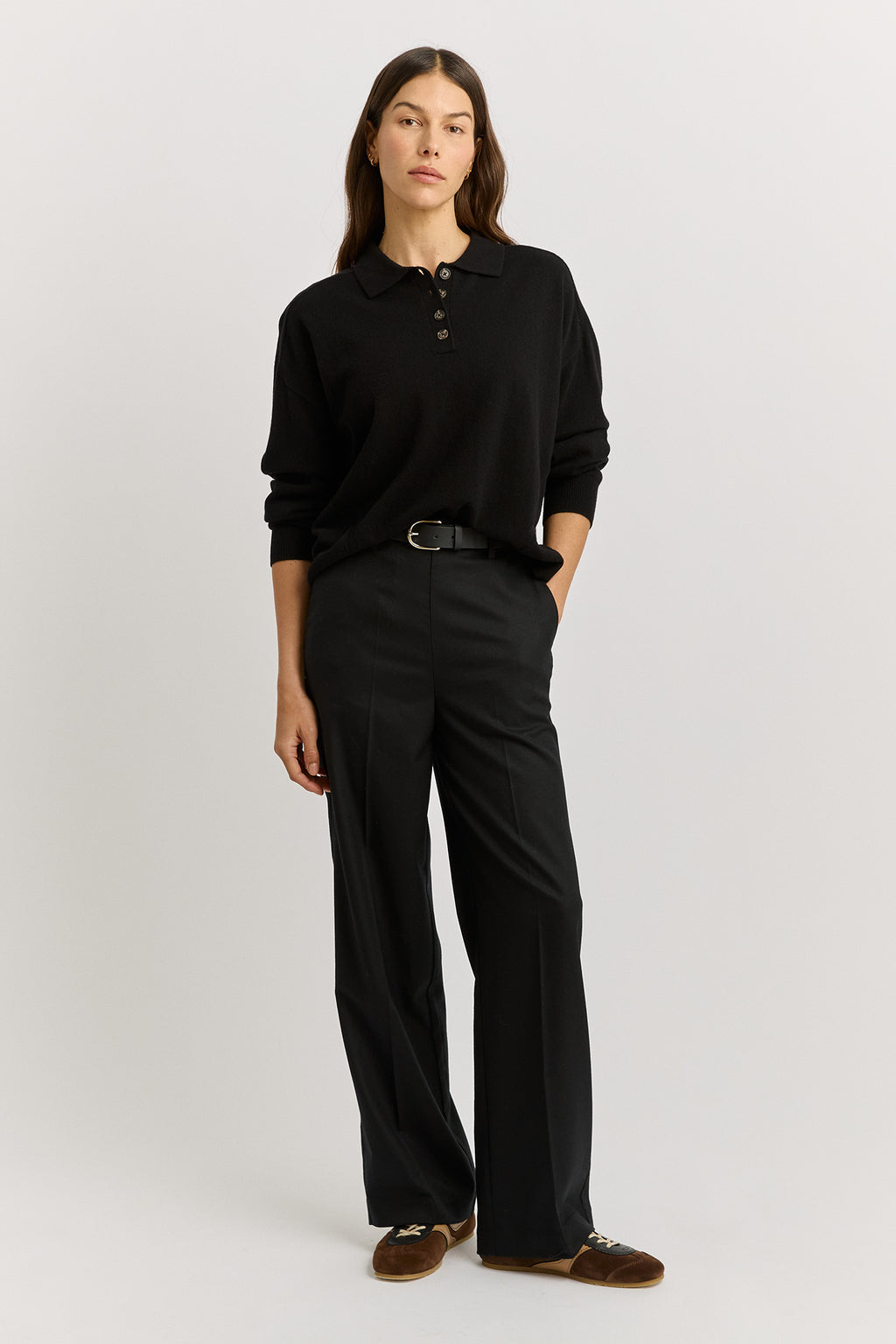 Fine Jersey Polo - Black