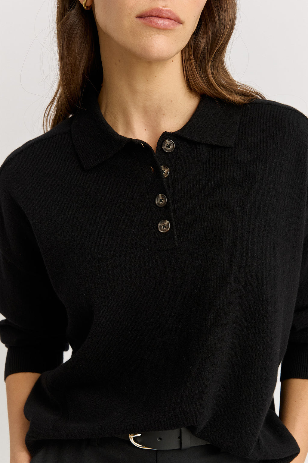 Fine Jersey Polo - Black
