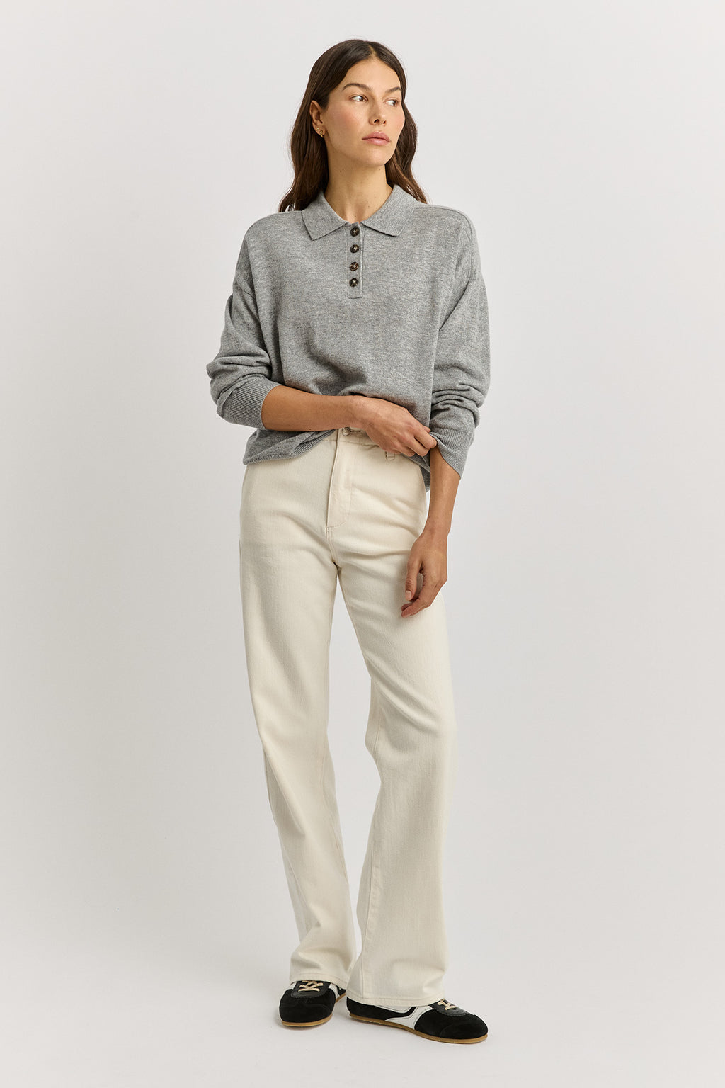 Fine Jersey Polo - Light Ash