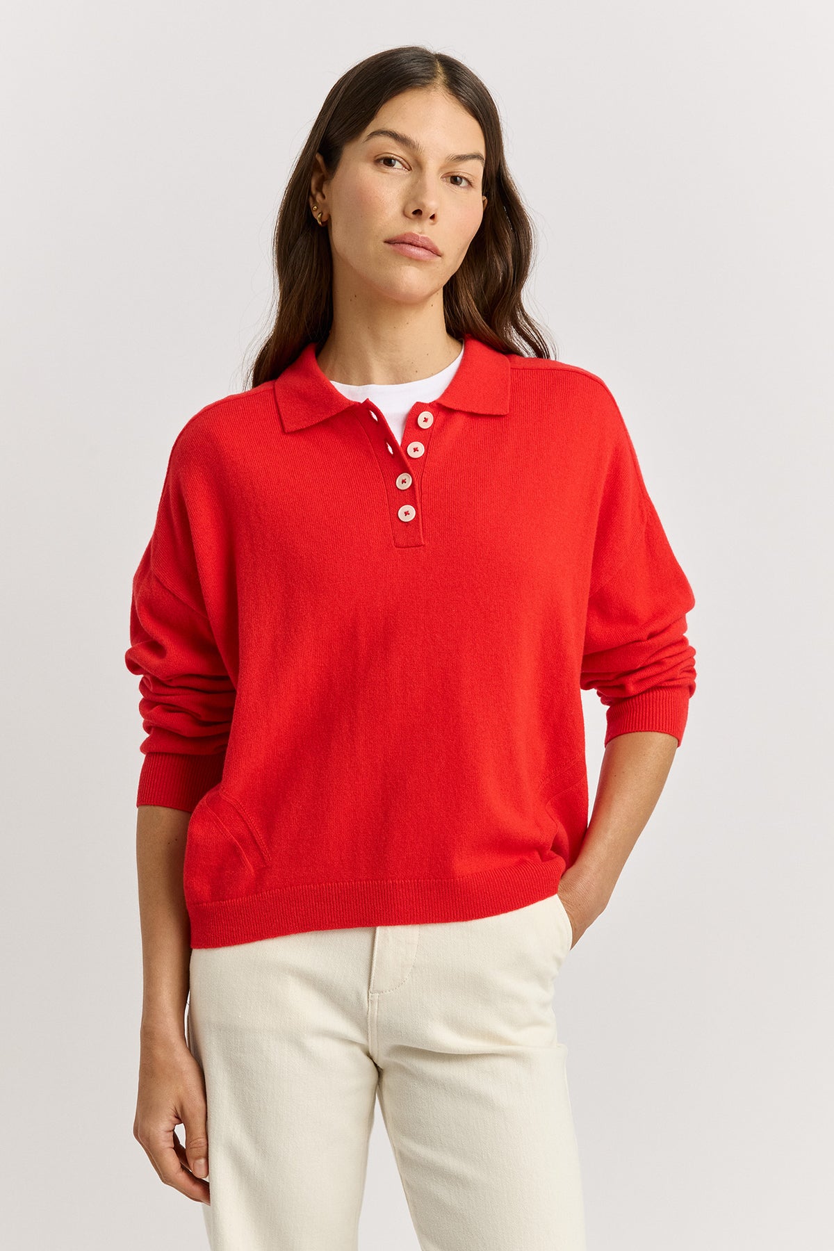 Fine Jersey Polo - Poppy