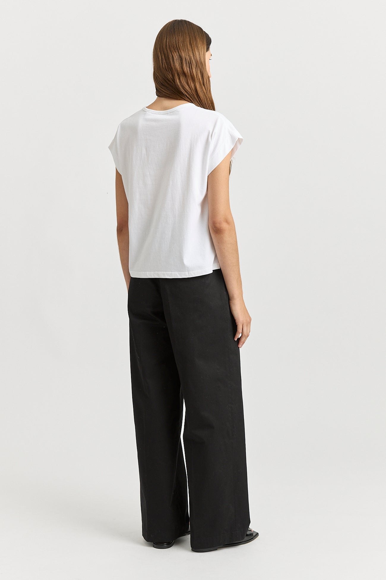 Crew Neck Tank - White