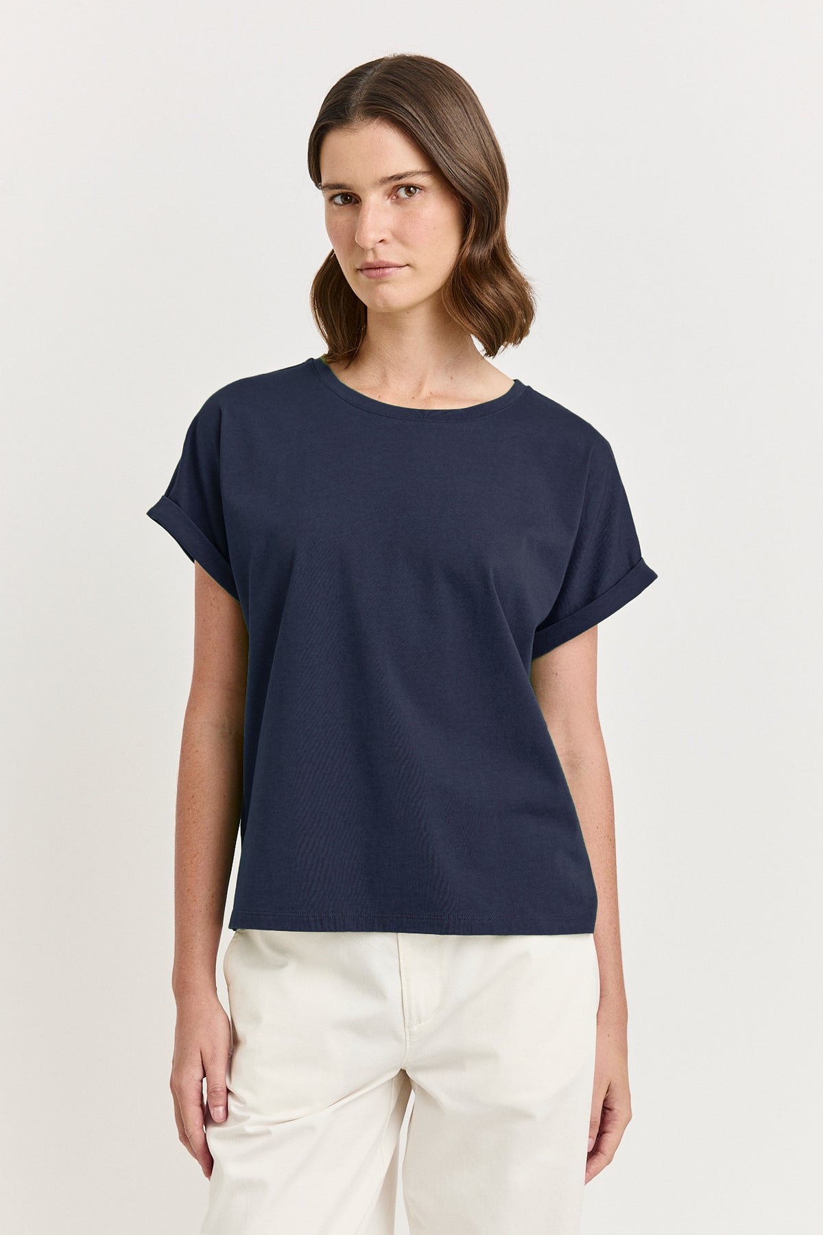 Roll Sleeve Tee - Navy