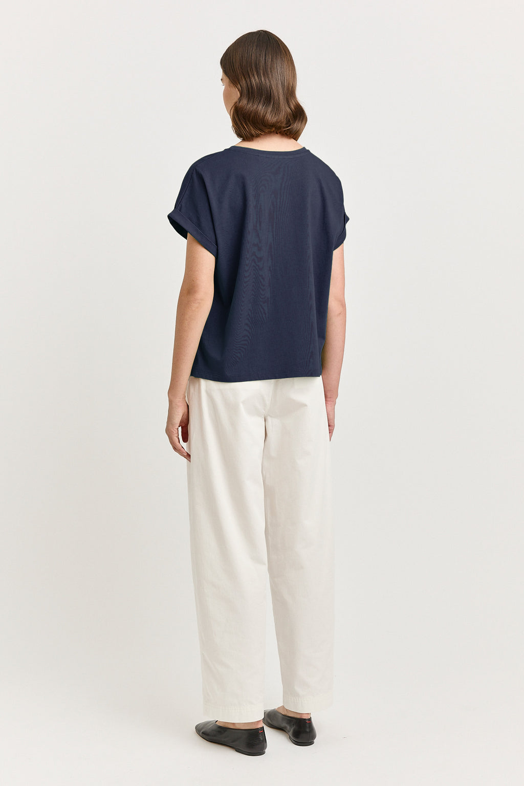 Roll Sleeve Tee - Navy