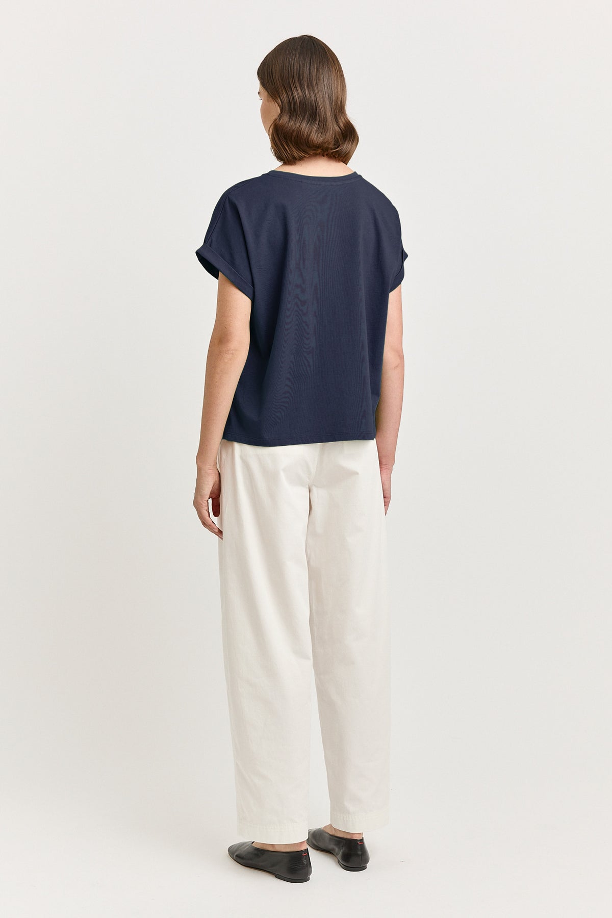 Roll Sleeve Tee - Navy
