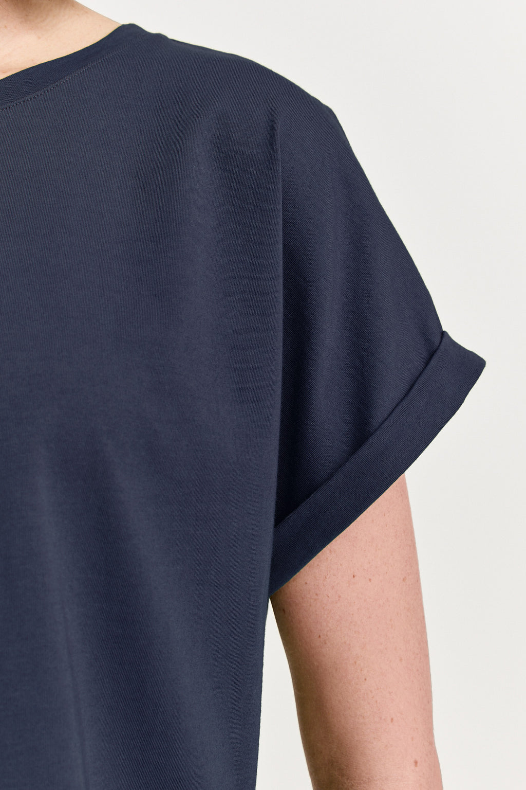Roll Sleeve Tee - Navy