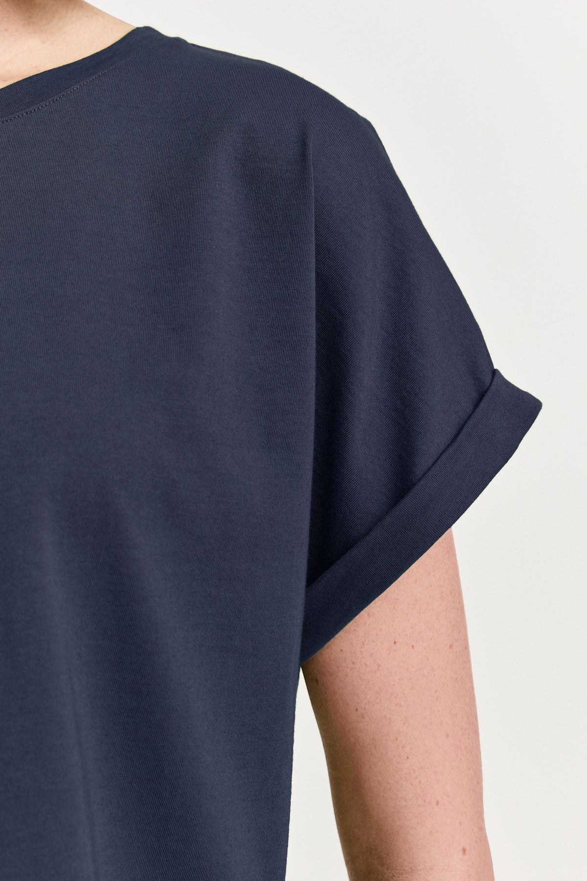 Roll Sleeve Tee - Navy