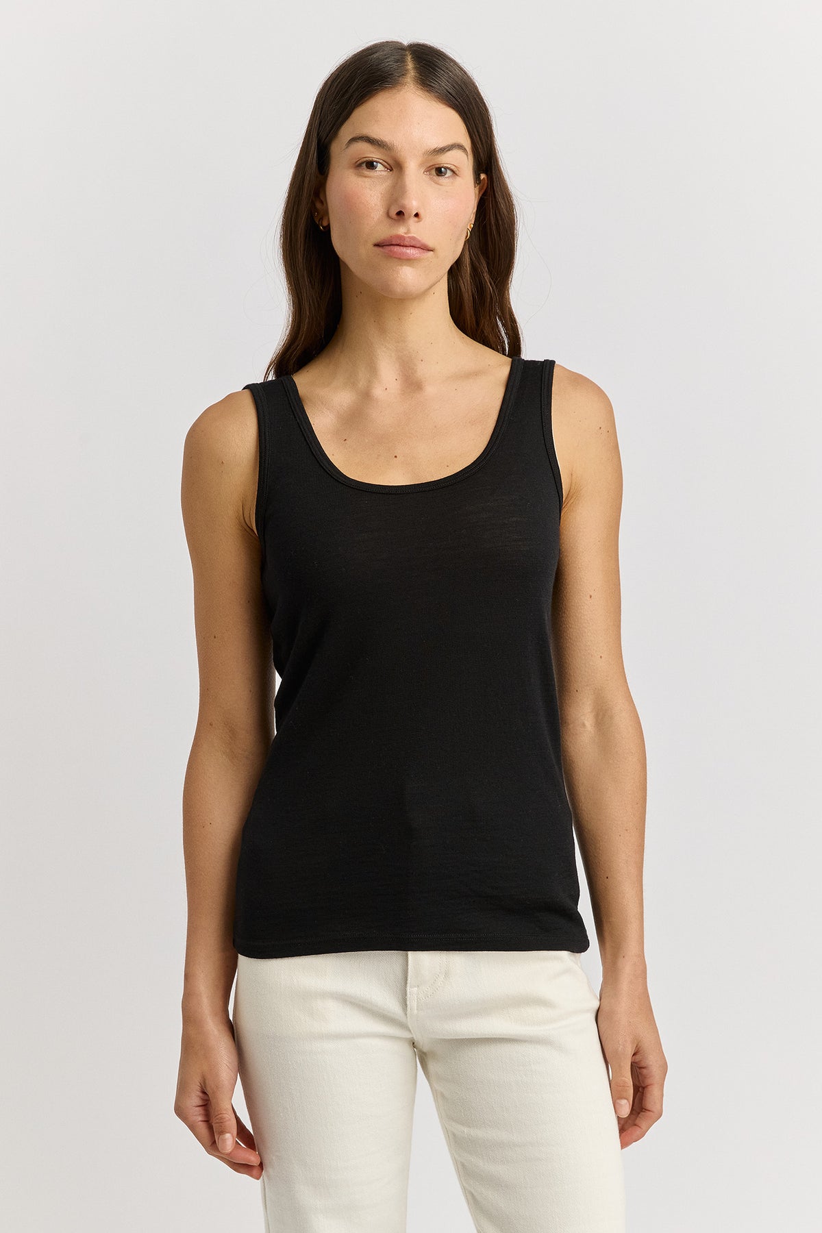 Scoop Neck Tank - Black