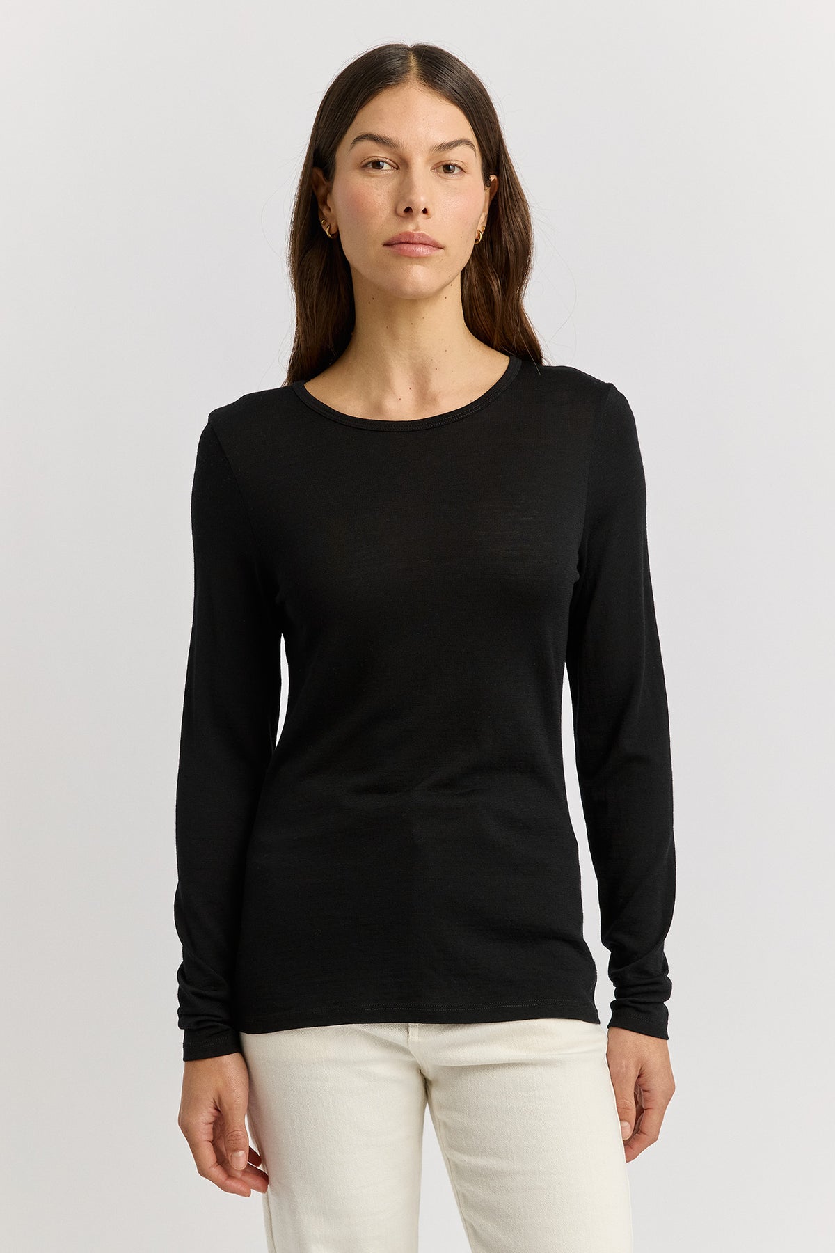 Crew Merino Tee - Black