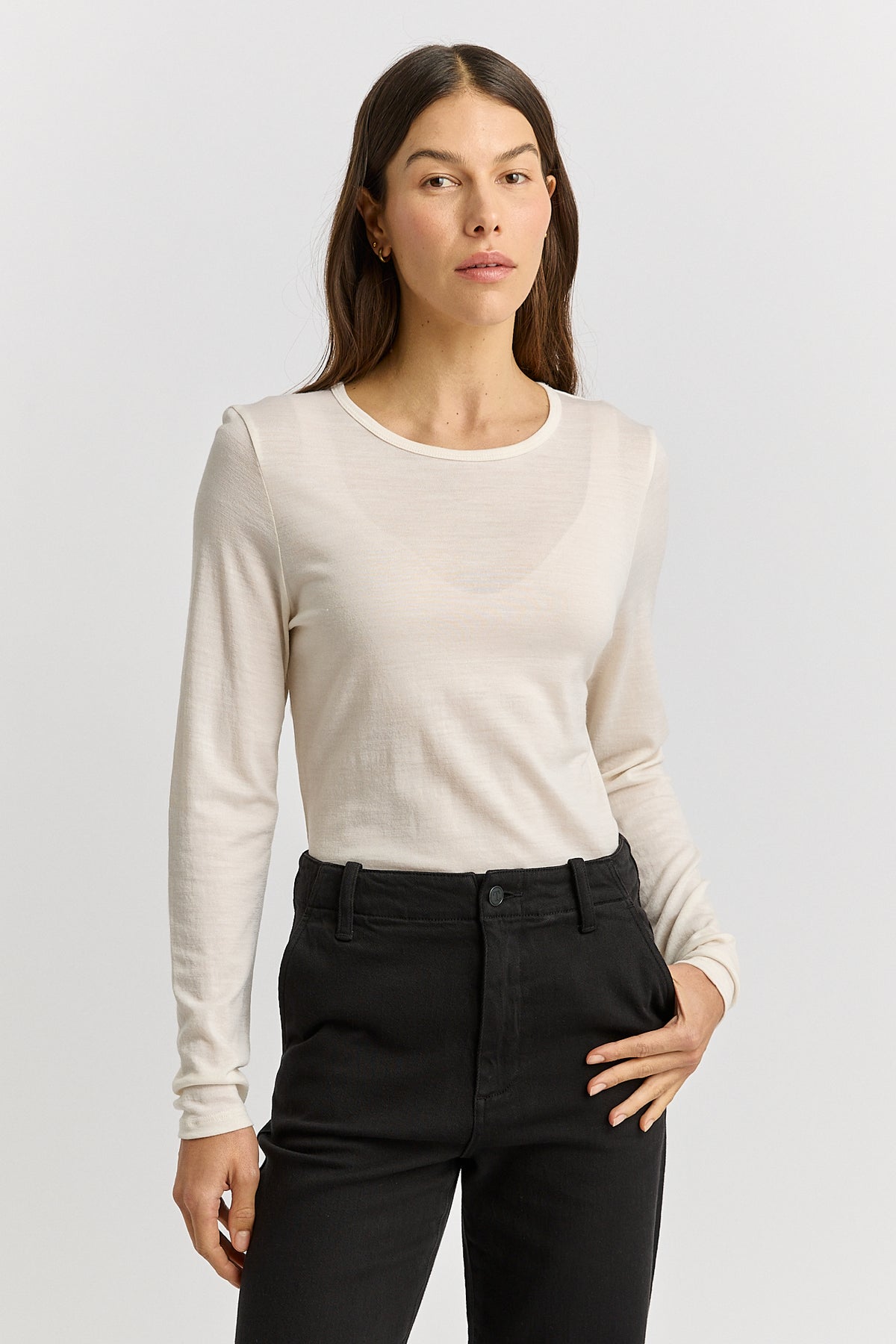 Crew Merino Tee - Warm White