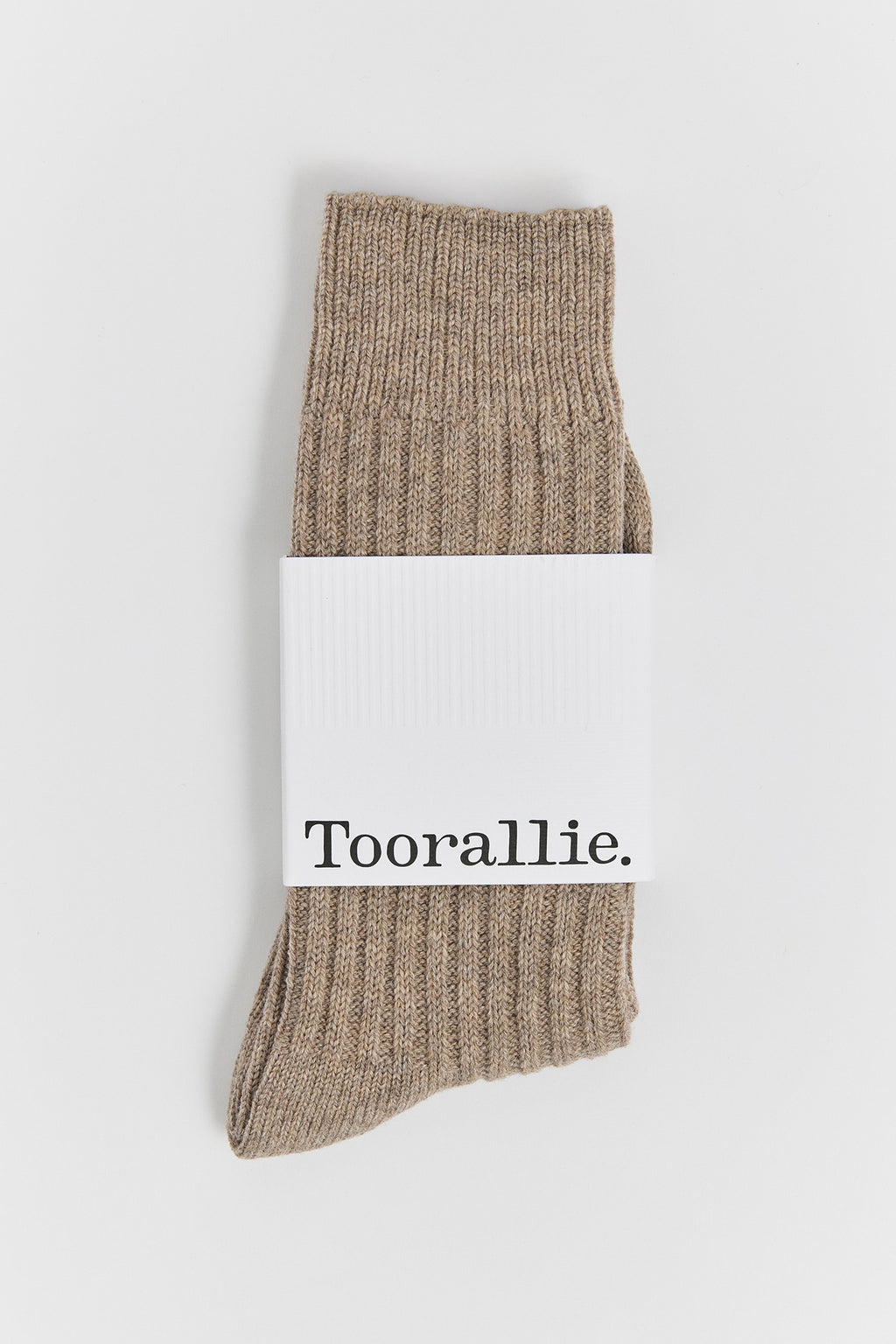 Ribbed Merino Socks - Oat