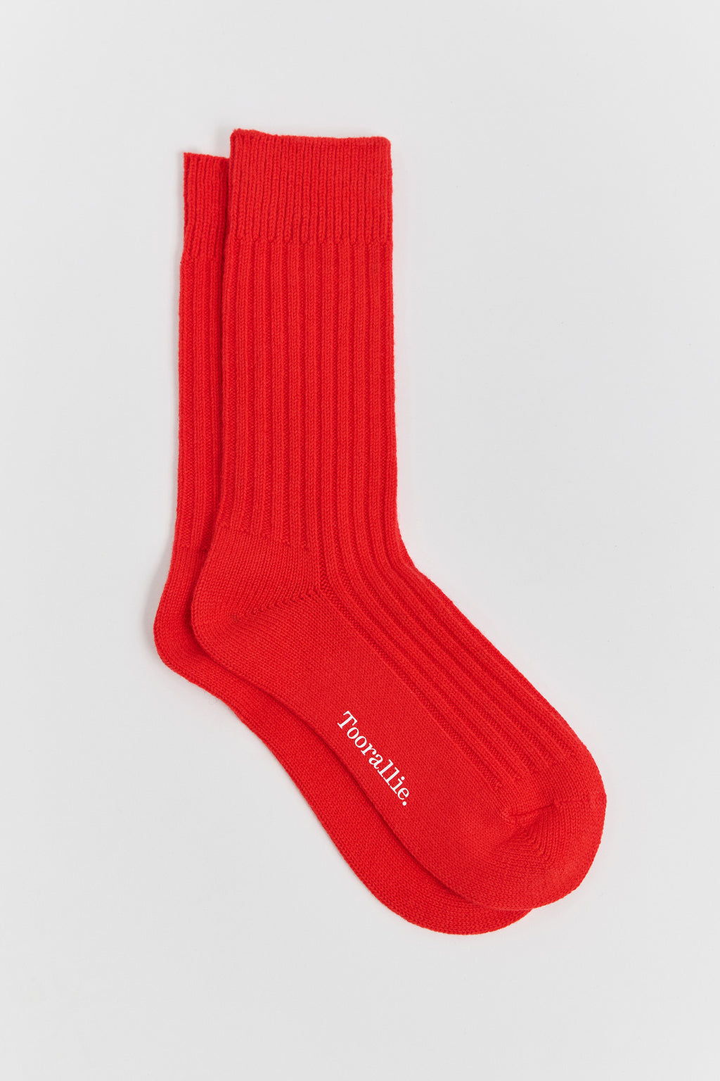Ribbed Merino Socks - Poppy