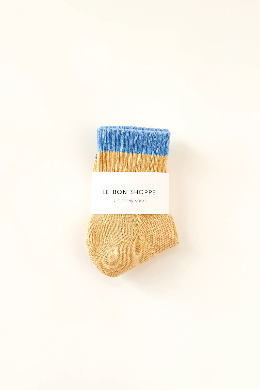 Colour Block Girlfriend Socks - Yellow Blue