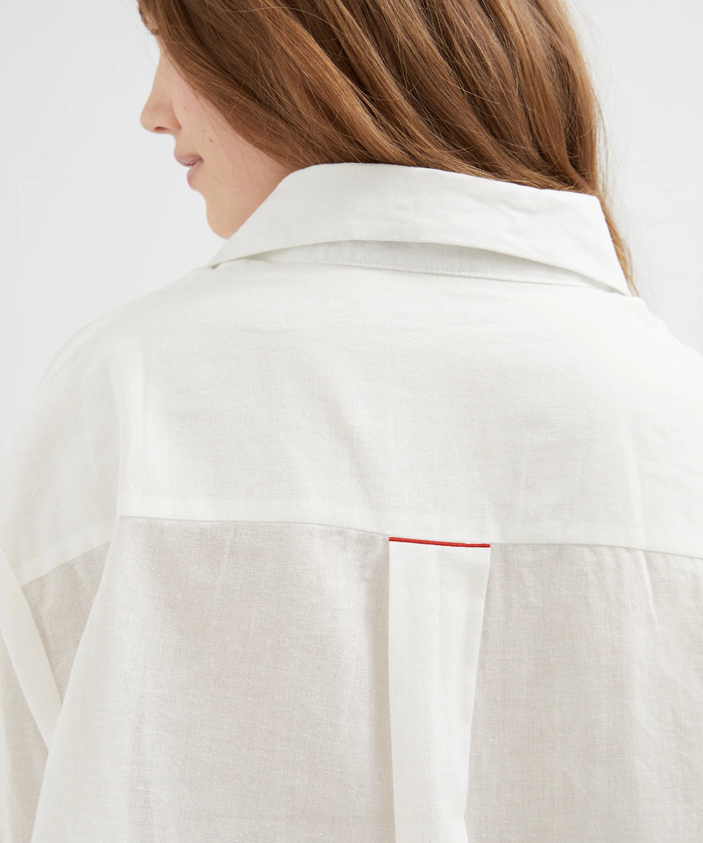 Classic Ramie Cotton Shirt - White