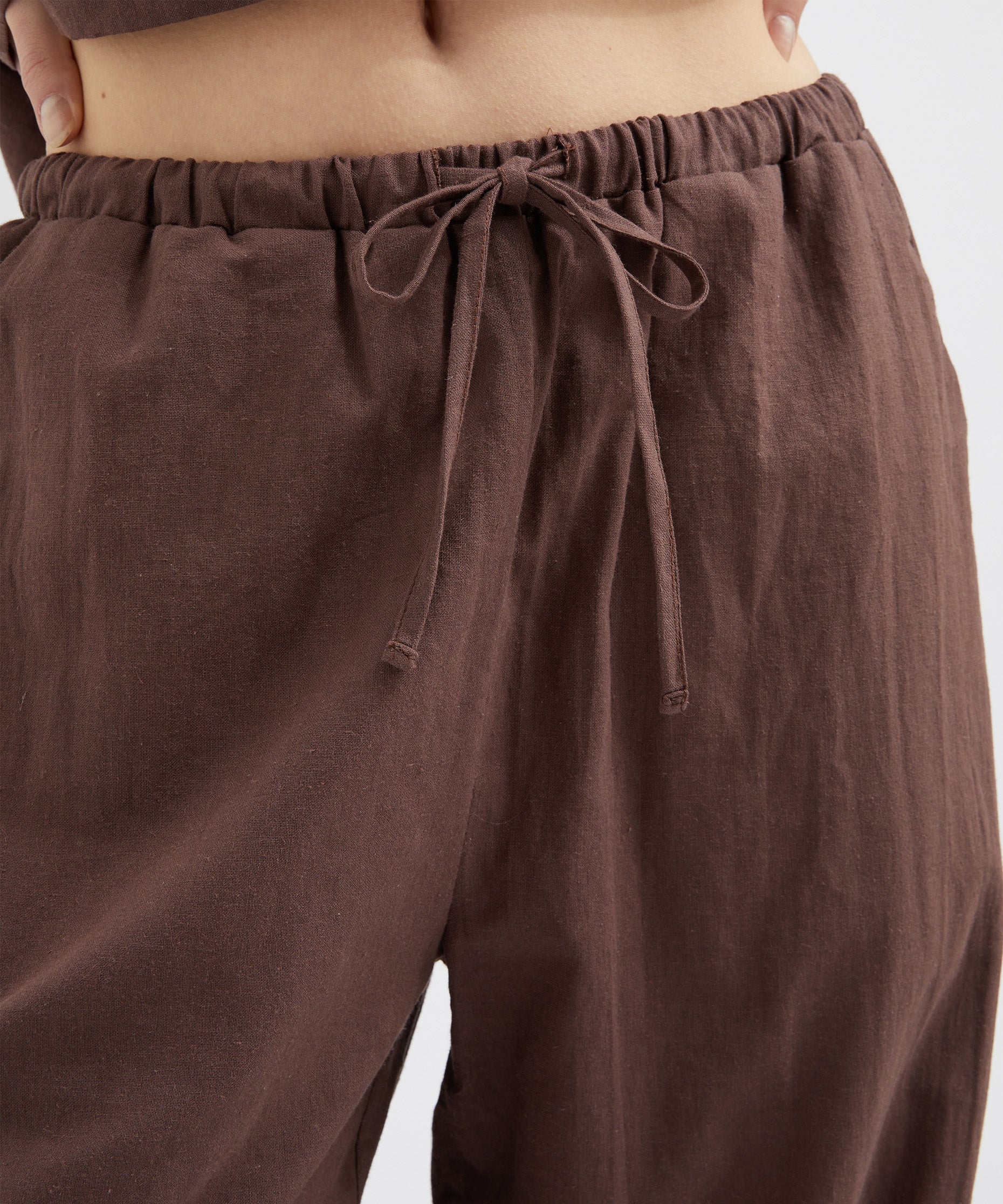 Relaxed Tie Pants - Chocolate