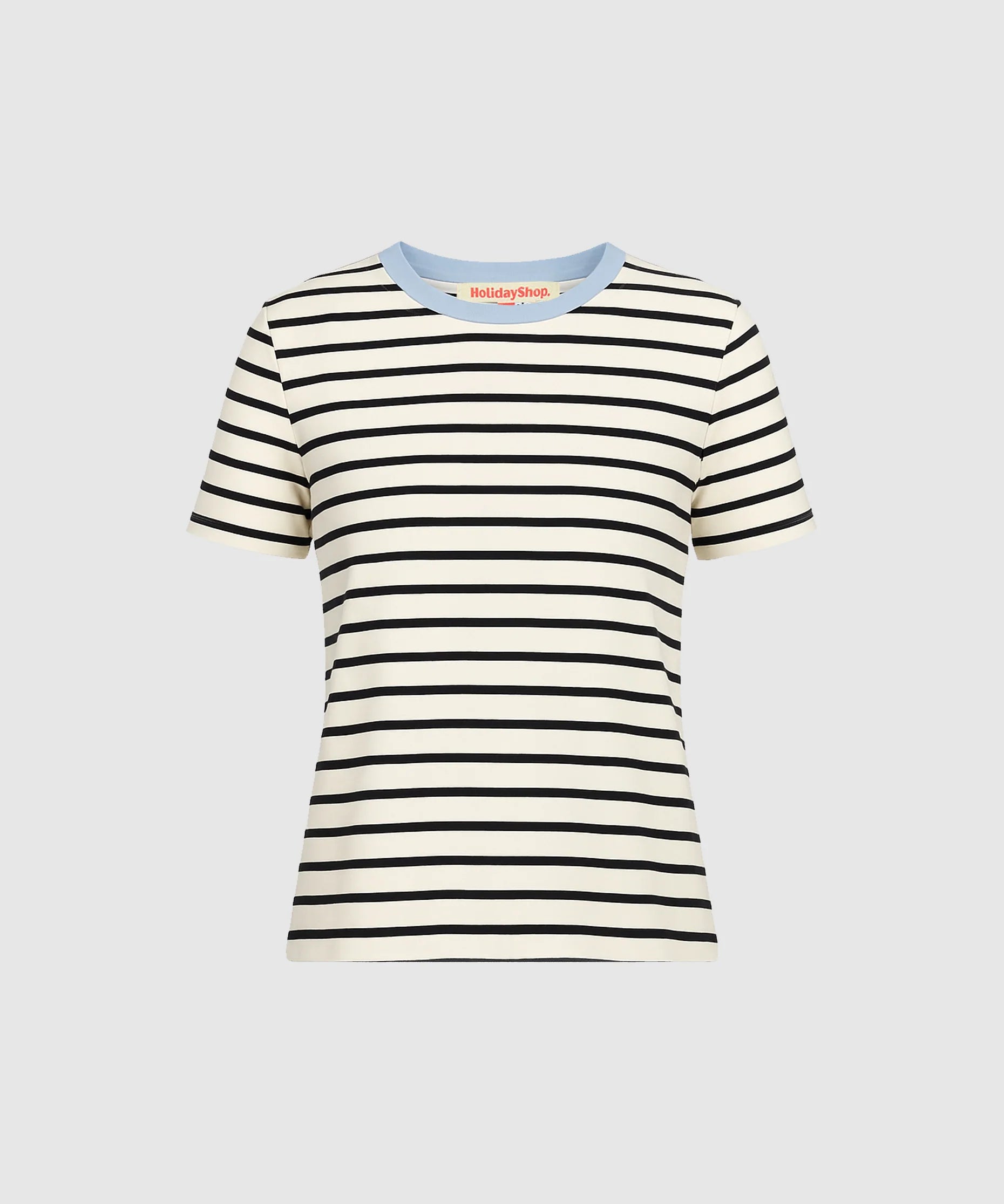 Striped Standard Tee - Striped Black/Blue