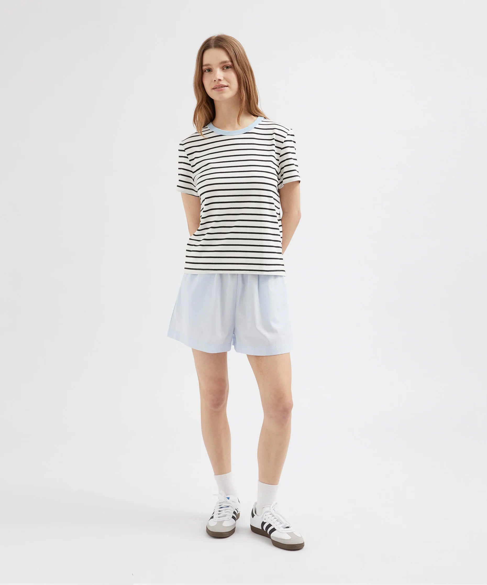 Striped Standard Tee - Striped Black/Blue