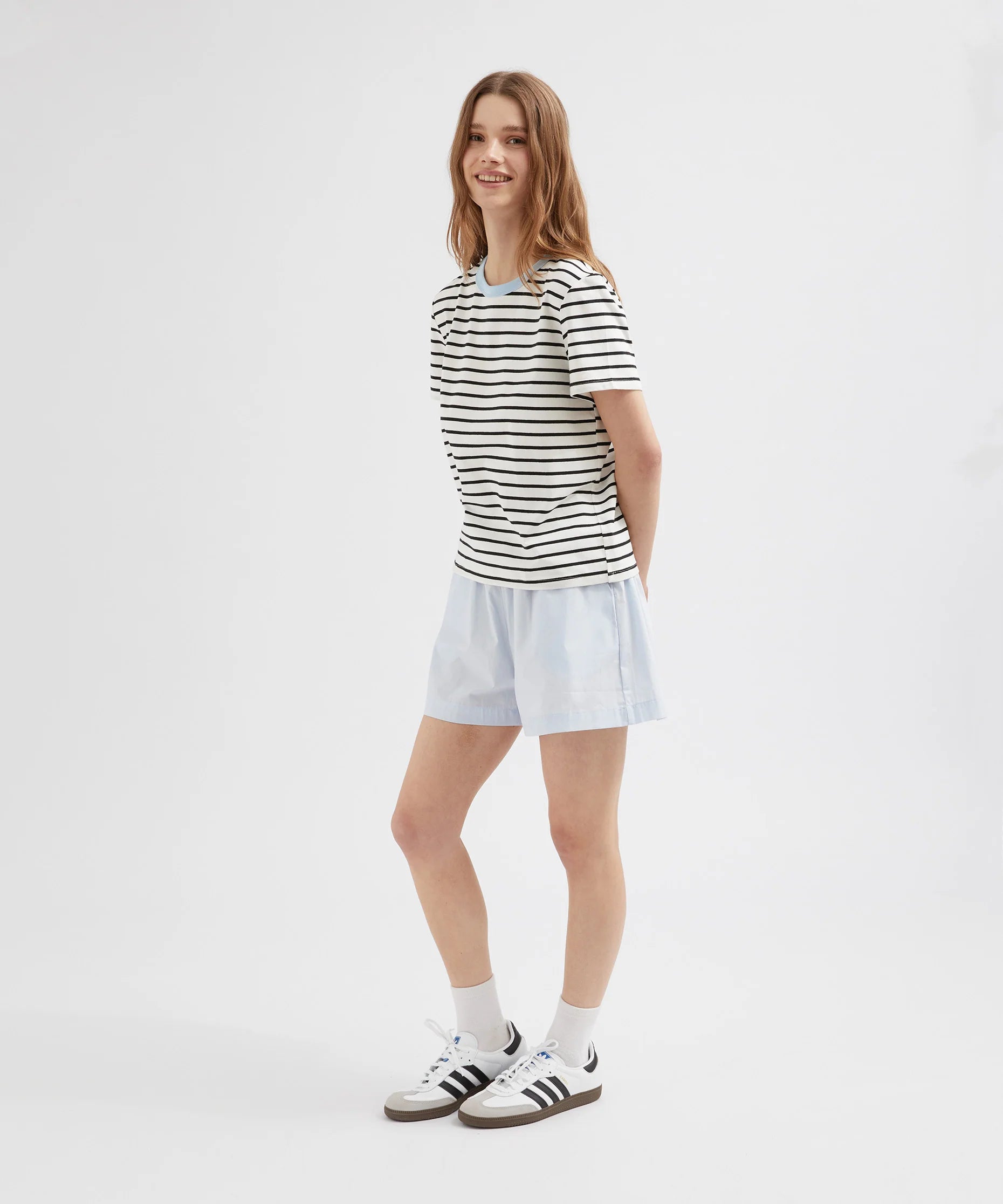 Striped Standard Tee - Striped Black/Blue
