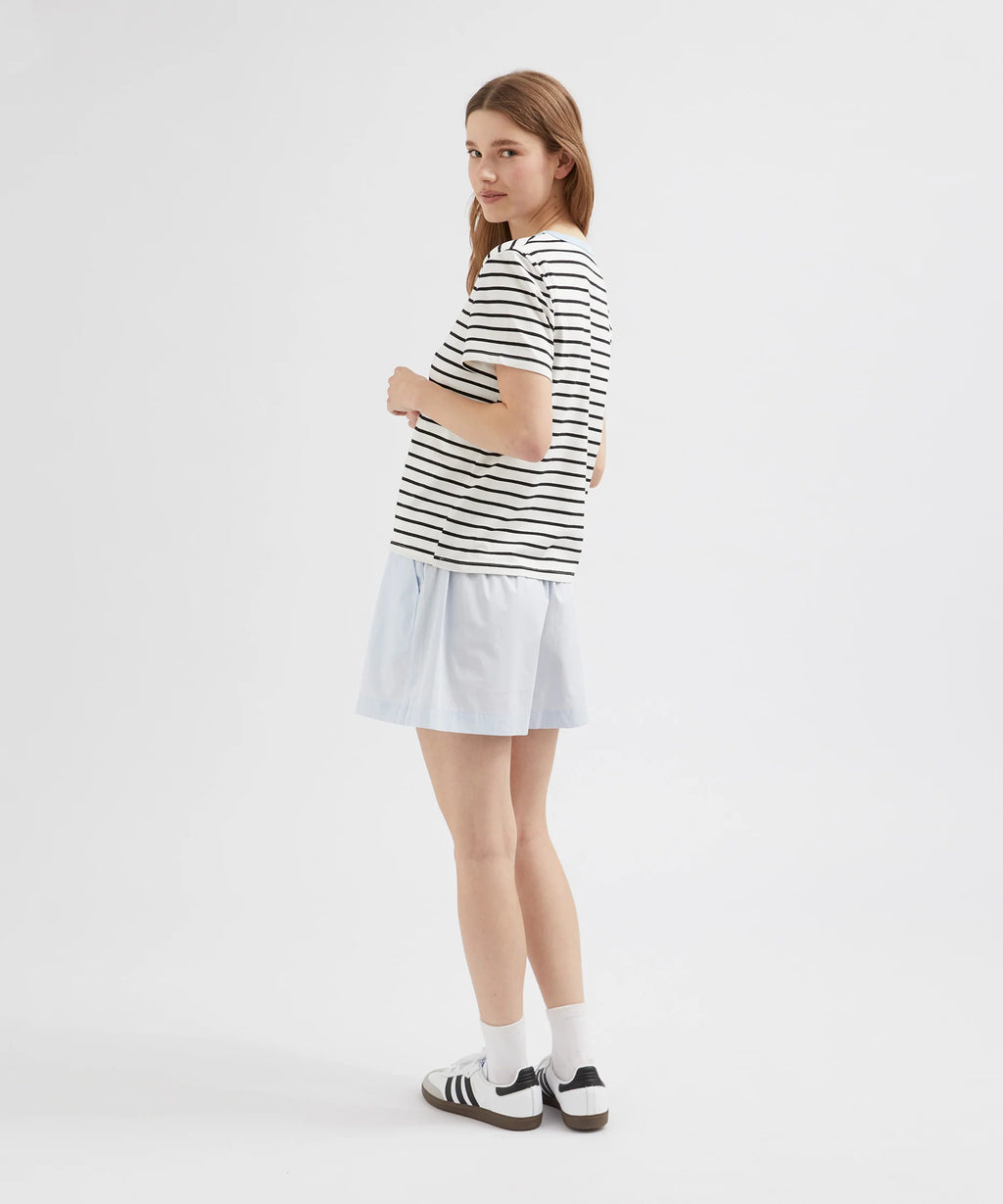 Striped Standard Tee - Striped Black/Blue