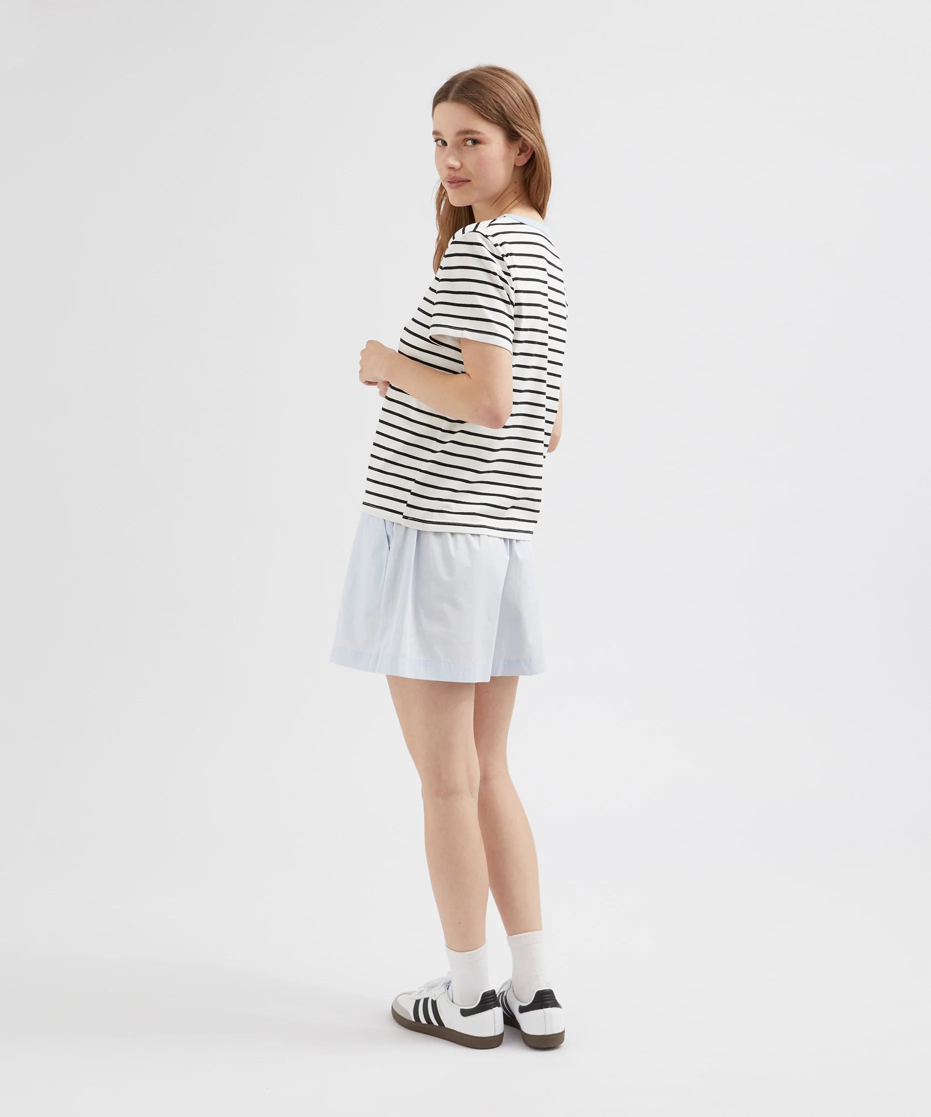 Striped Standard Tee - Striped Black/Blue