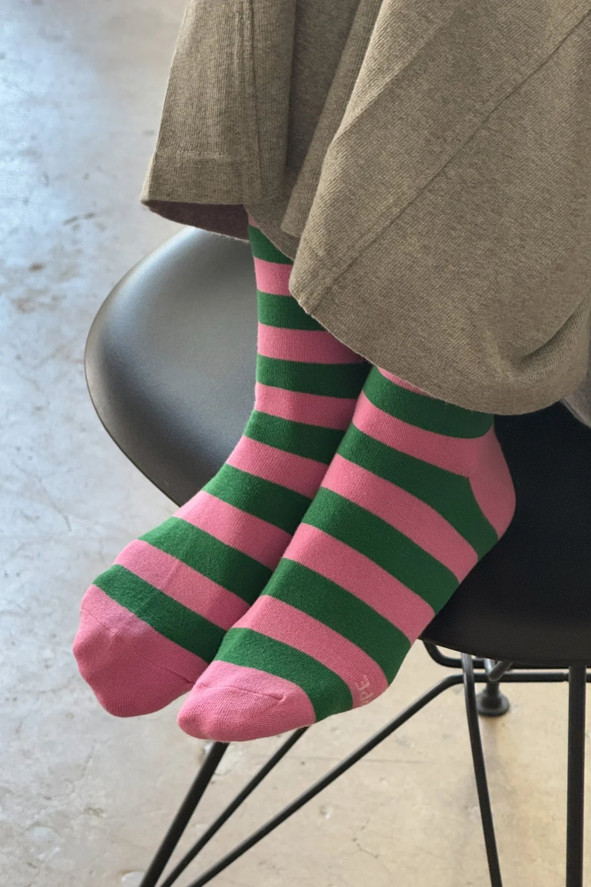 Wide Wally Socks- Pink/Green
