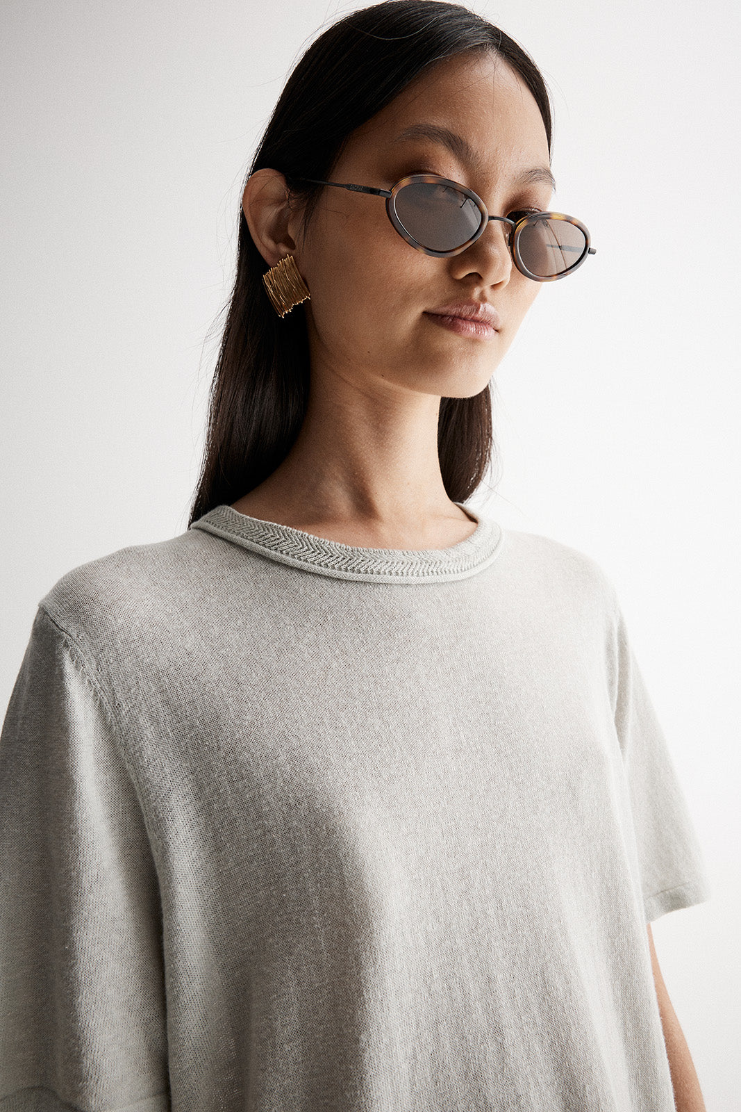 ARRIVING SOON ... Lewie Knit Top - Grey Marle