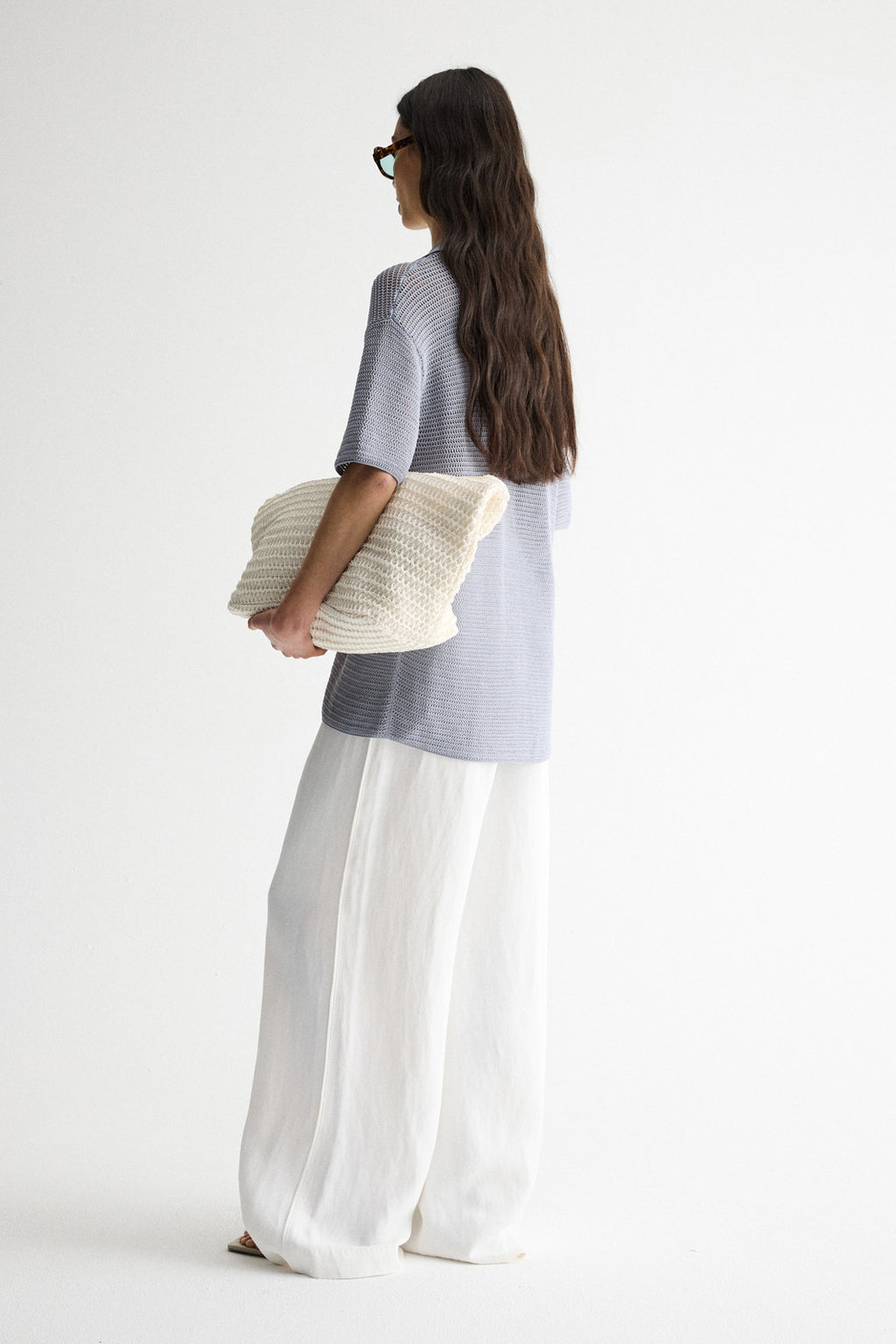 Keani Crochet Shirt- Seamist