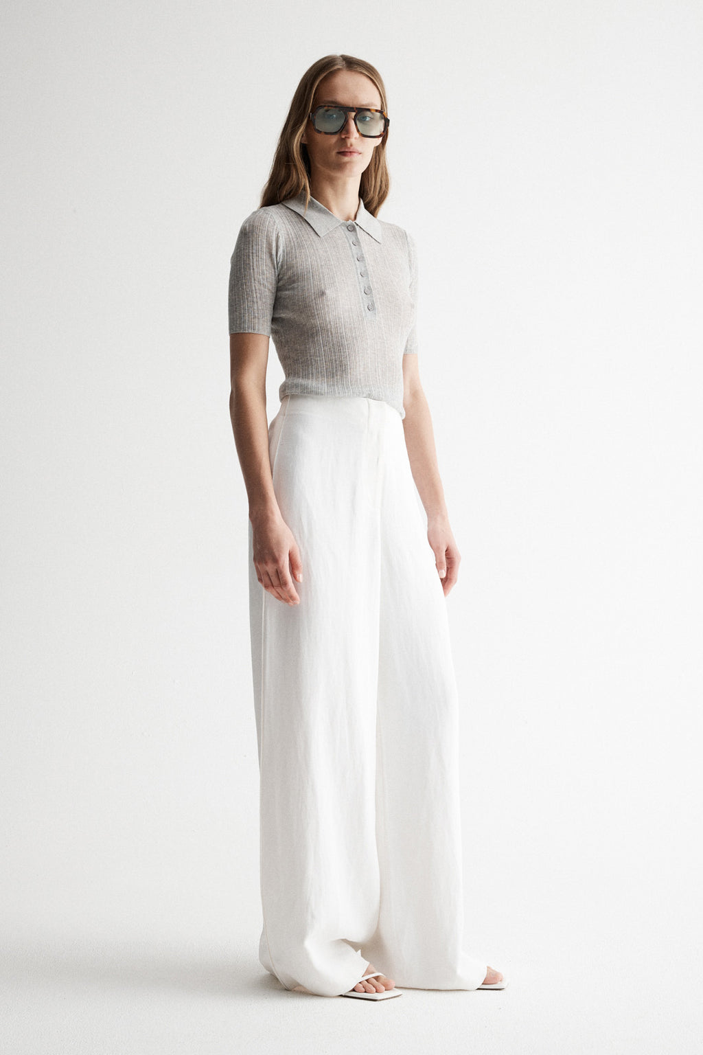 Kona Knit Top - Light Grey