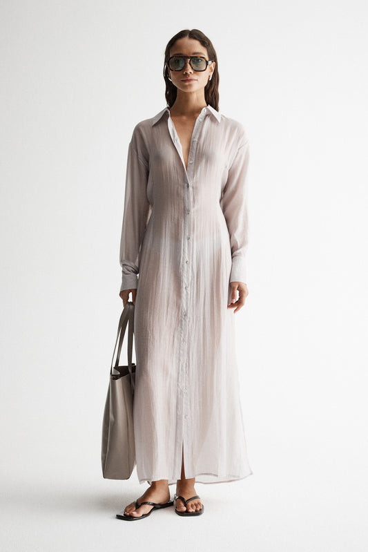 Bodhi Shirt Dress - Silver