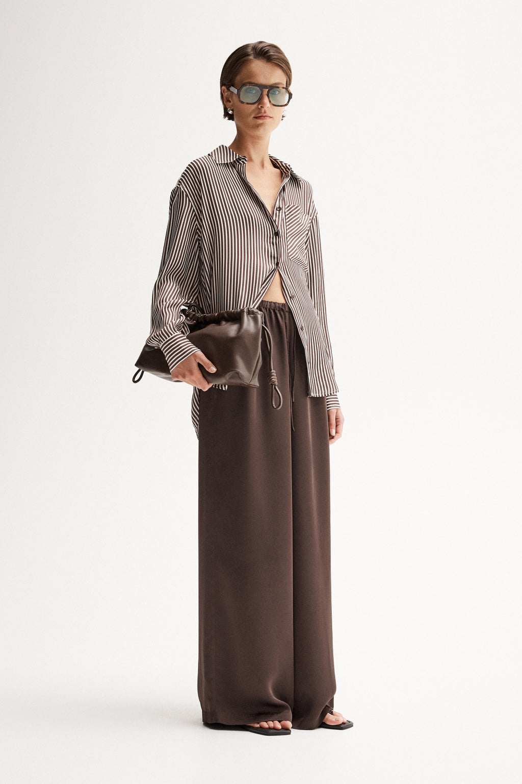 Jamie Stripe Shirt - Brown Stripe