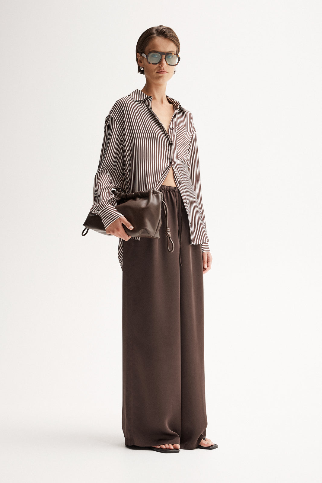 Jamie Stripe Shirt - Brown Stripe