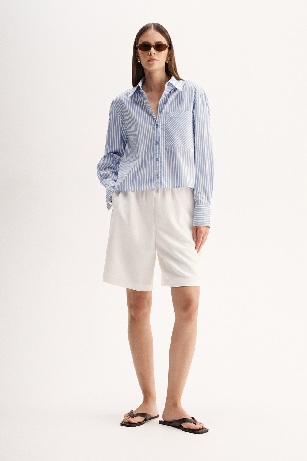 Dash Stripe Shirt - Blue Stripe