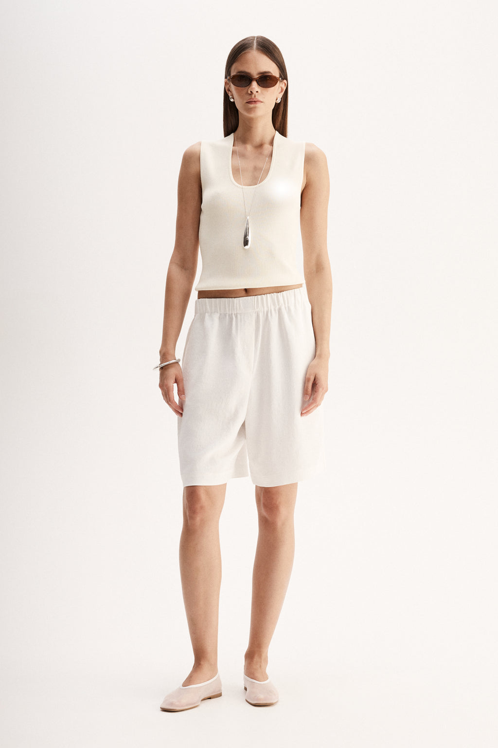 Hayes Knit Top - White