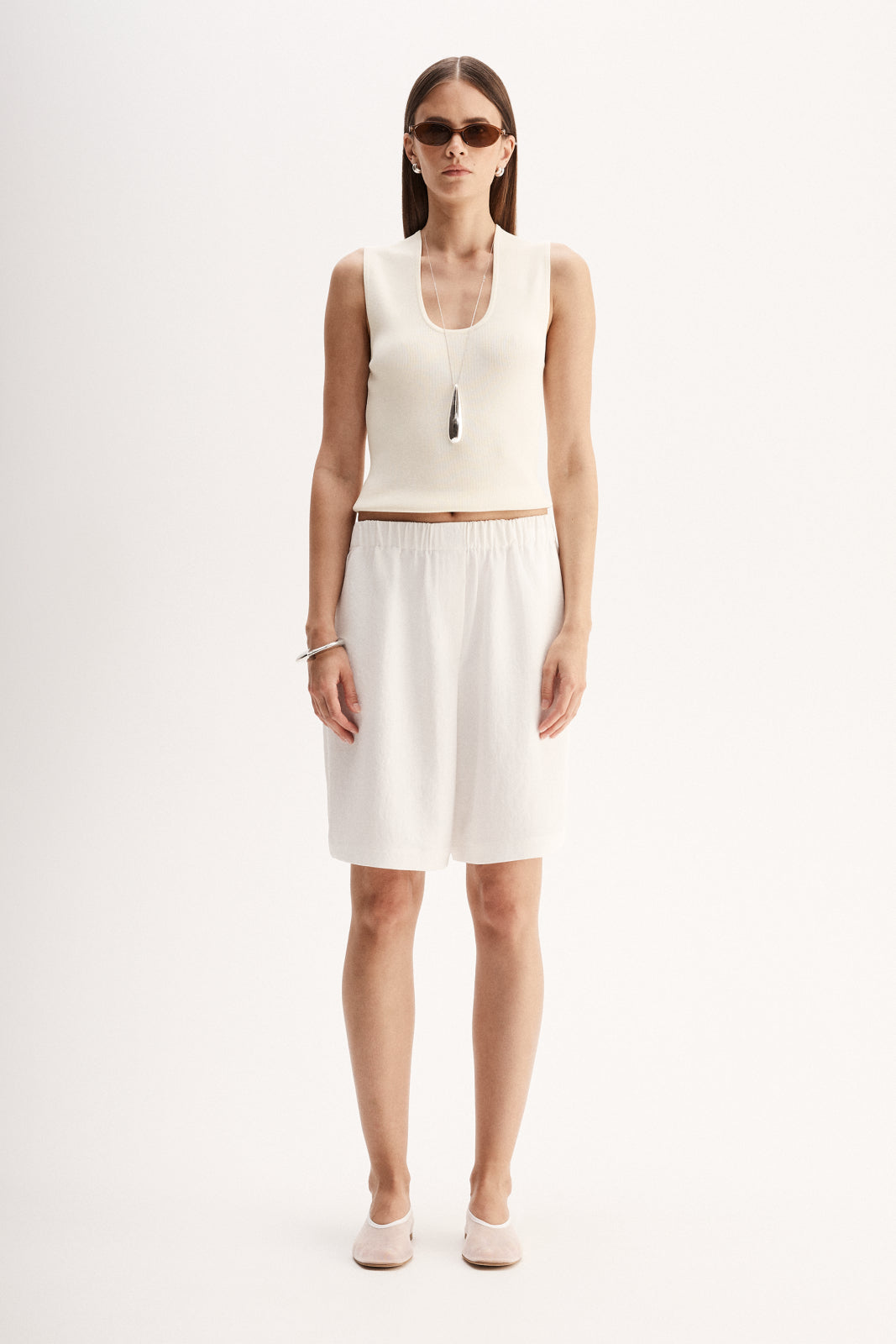 Hayes Knit Top - White