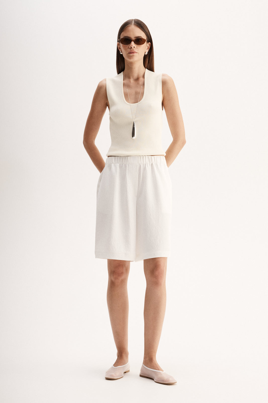 Hayes Knit Top - White