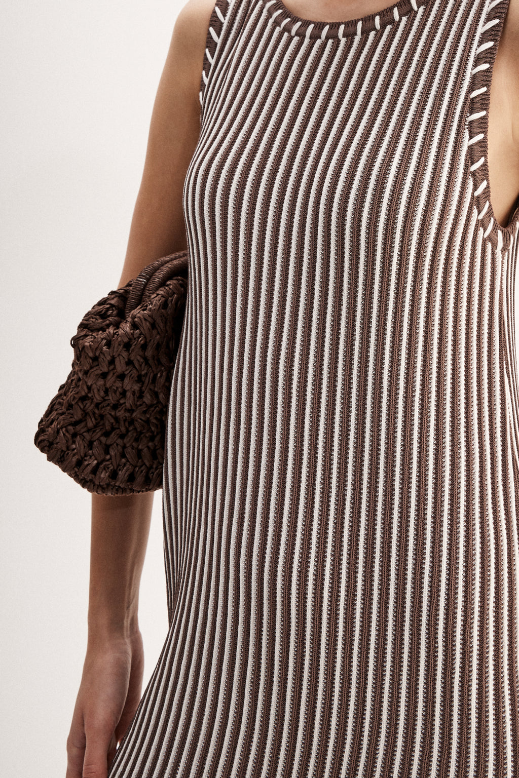 Alessandra Maxi Dress - Chocolate Stripe