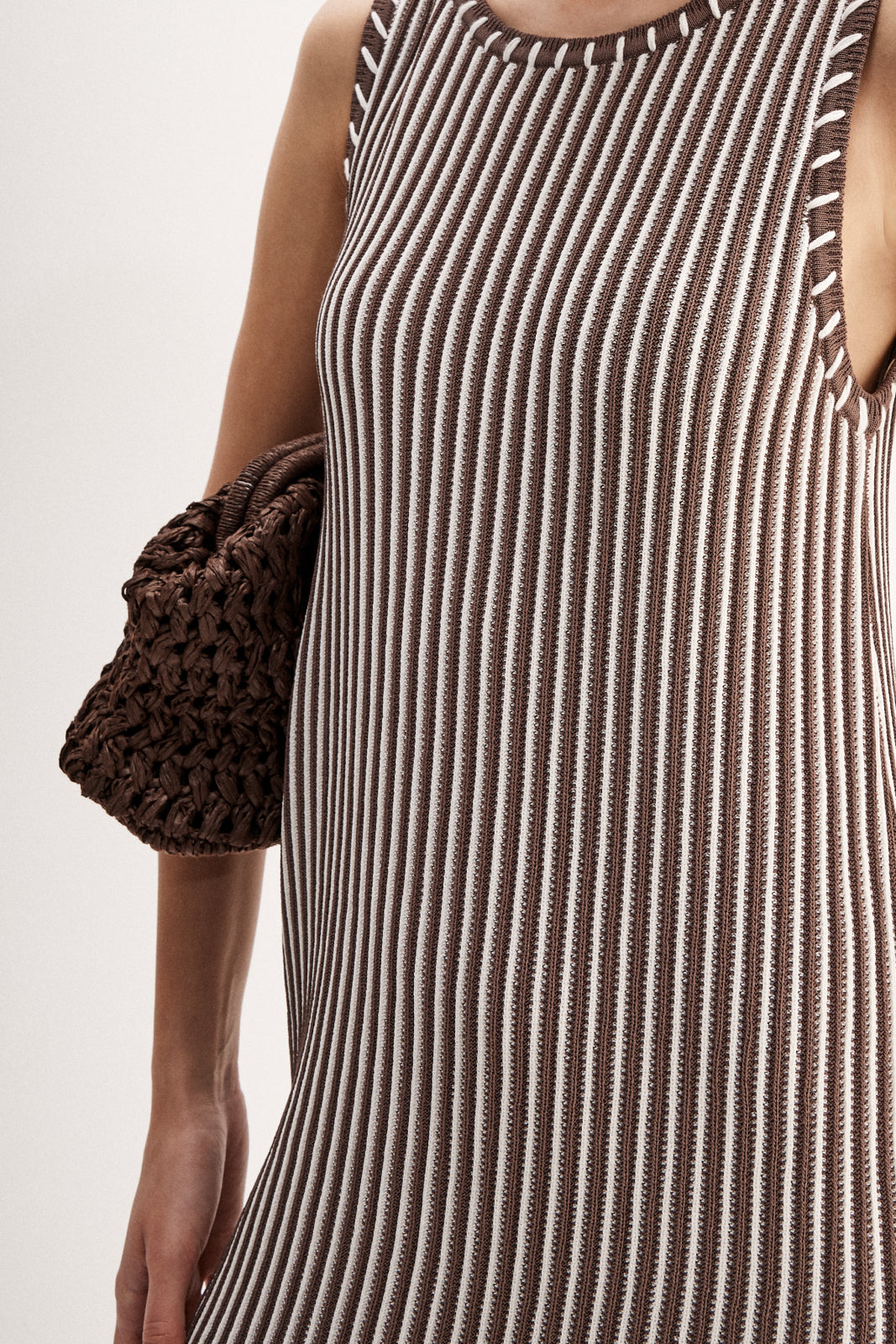 Alessandra Maxi Dress - Chocolate Stripe