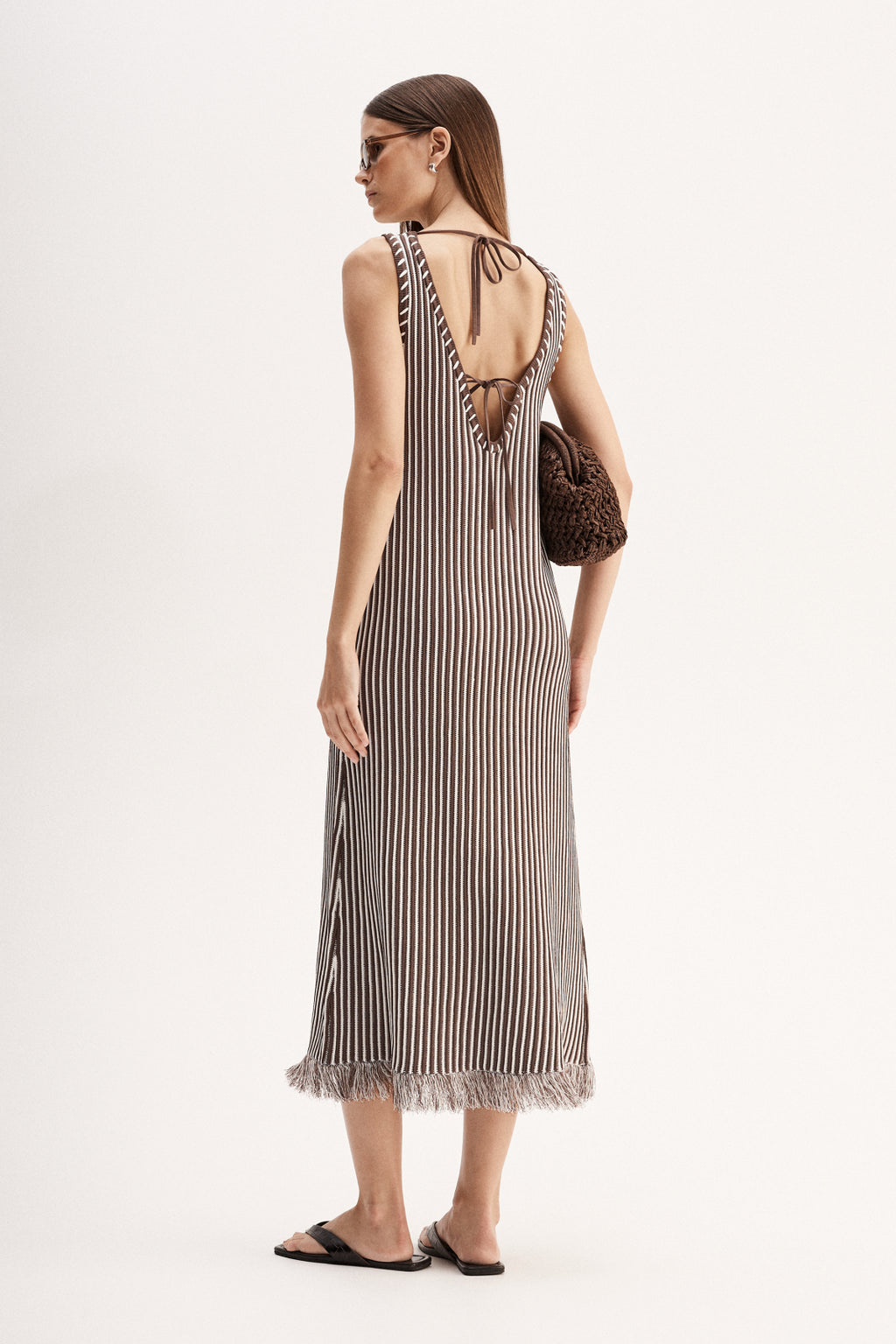 Alessandra Maxi Dress - Chocolate Stripe