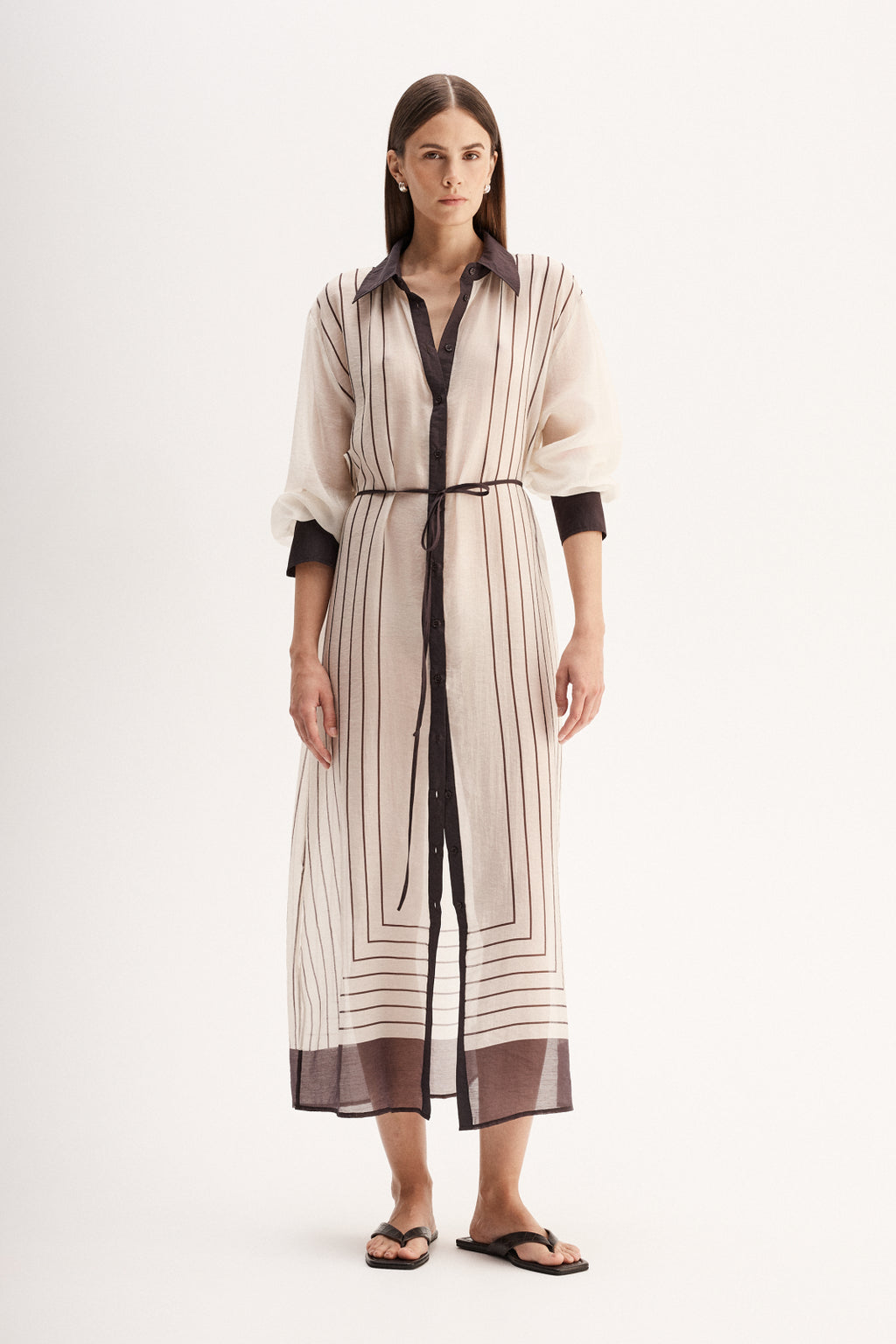 Havana Maxi Dress - Chocolate Stripe