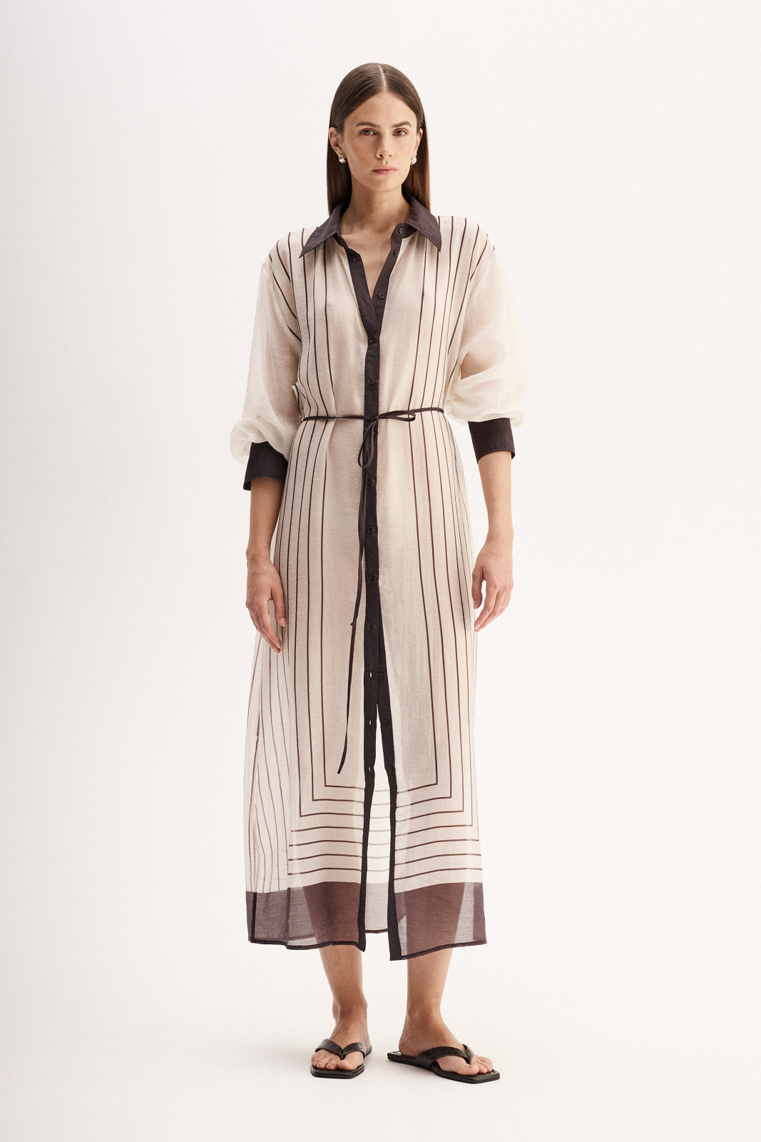 Havana Maxi Dress - Chocolate Stripe