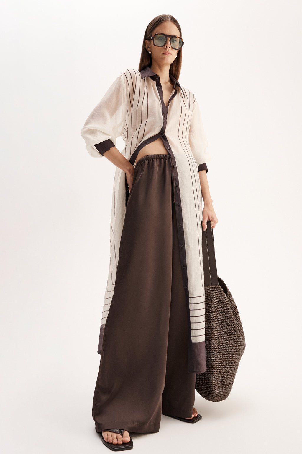 Havana Maxi Dress - Chocolate Stripe