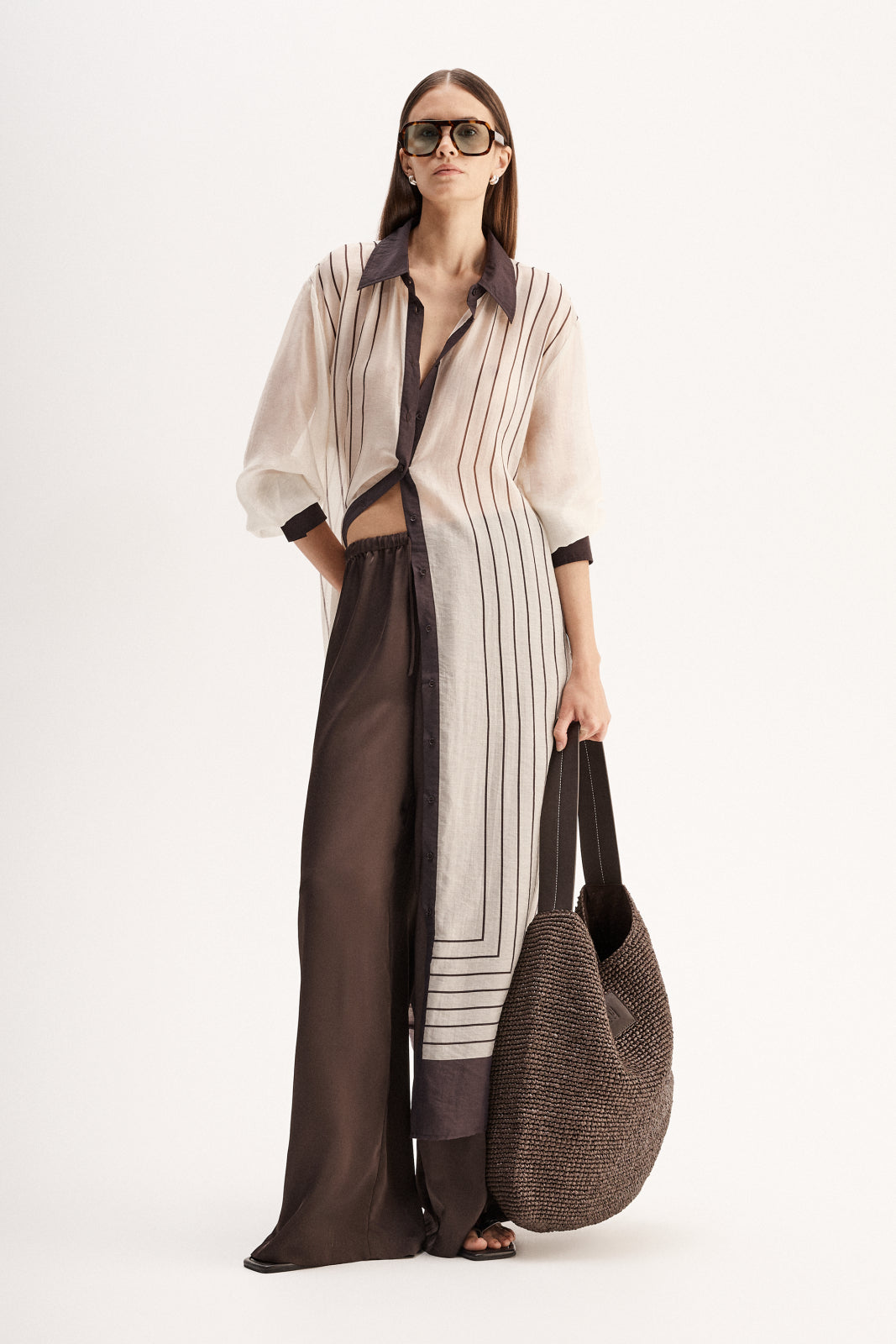 Havana Maxi Dress - Chocolate Stripe